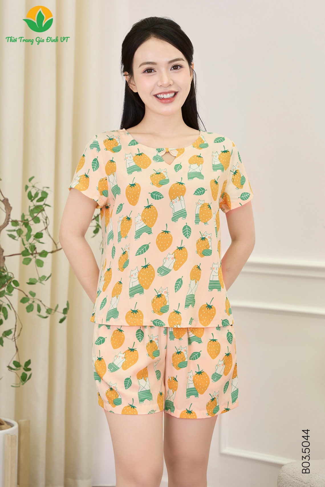 B03.5044.Bộ W QĐACT RH - M - Cam Nhạt
