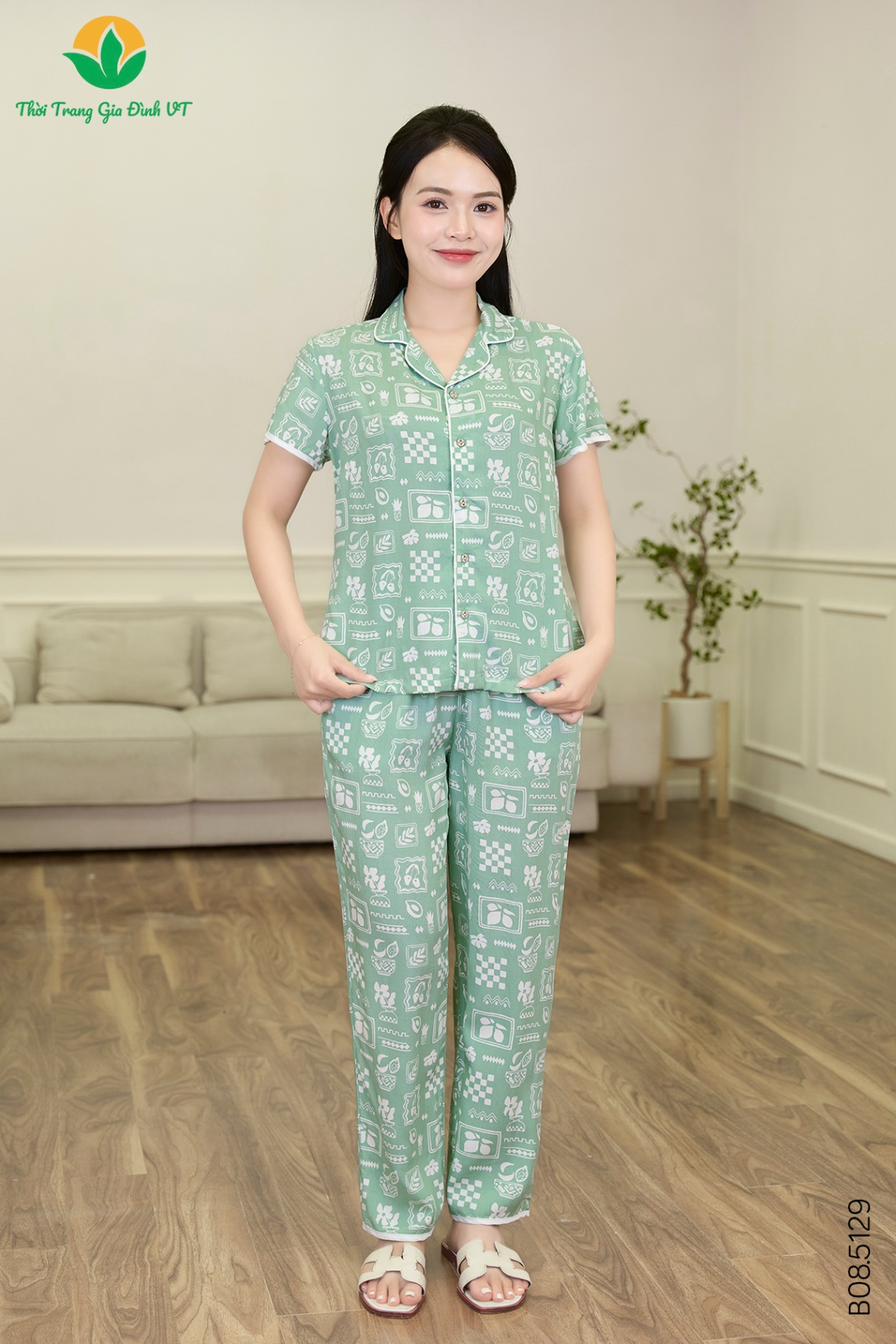 B08.5129.Bộ W QDACT RH - M - Xanh Ngọc