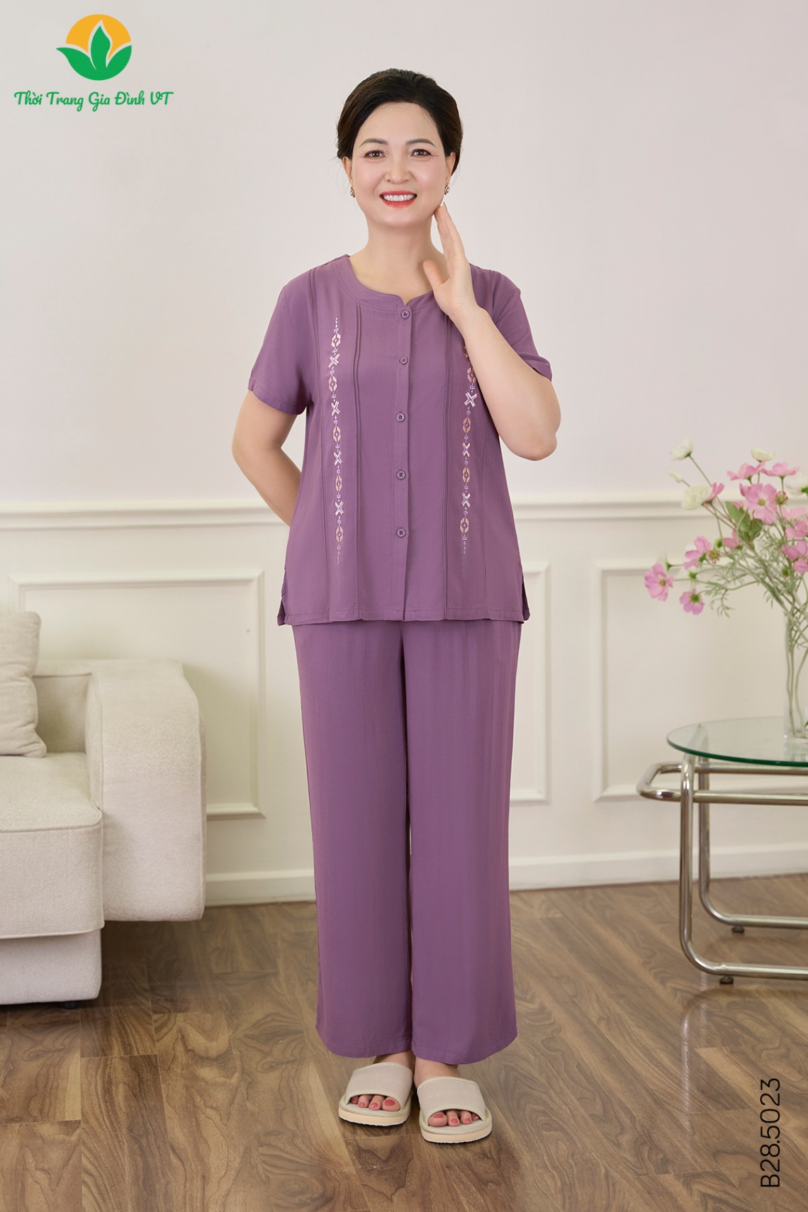 B28.5023.Bộ W QDACT RM - M - Ruốc tím