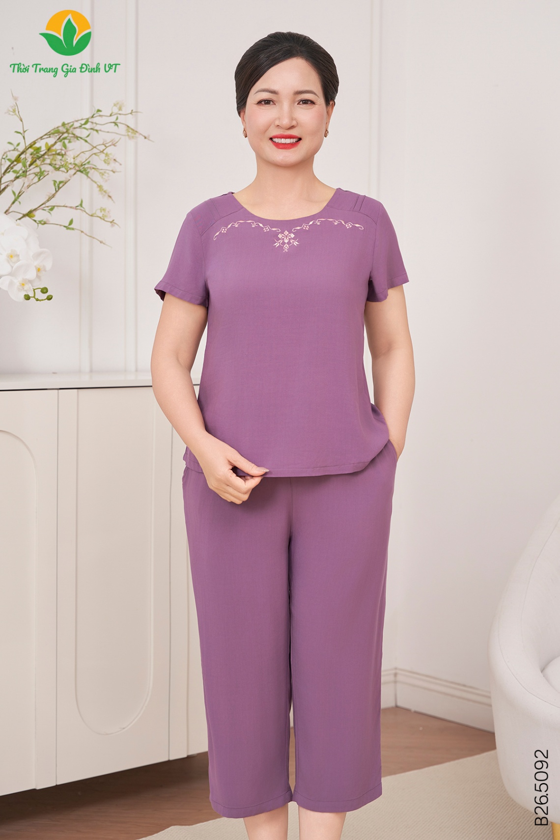 B26.5092.Bộ W QLACT RM bấu li vai - M - Ruốc tím