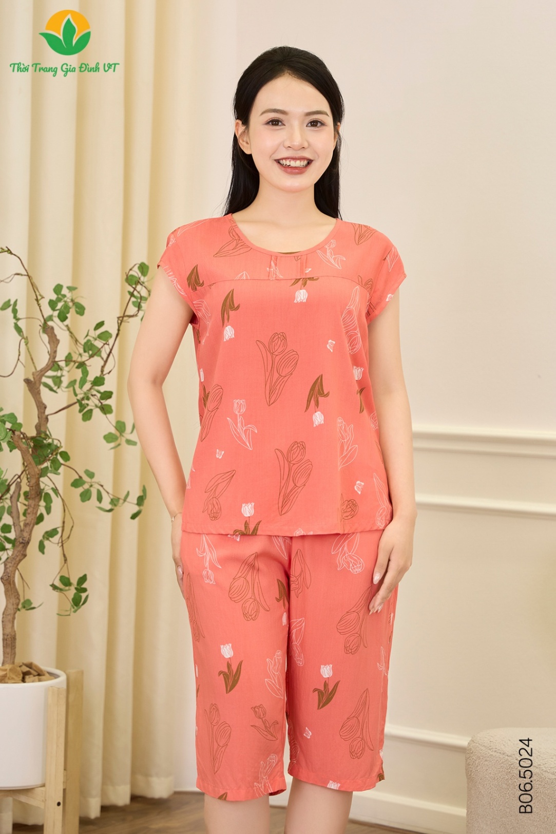 B06.5024NU.Bộ W QLACT RH nẹp cổ - 2XL - Dâu đậm