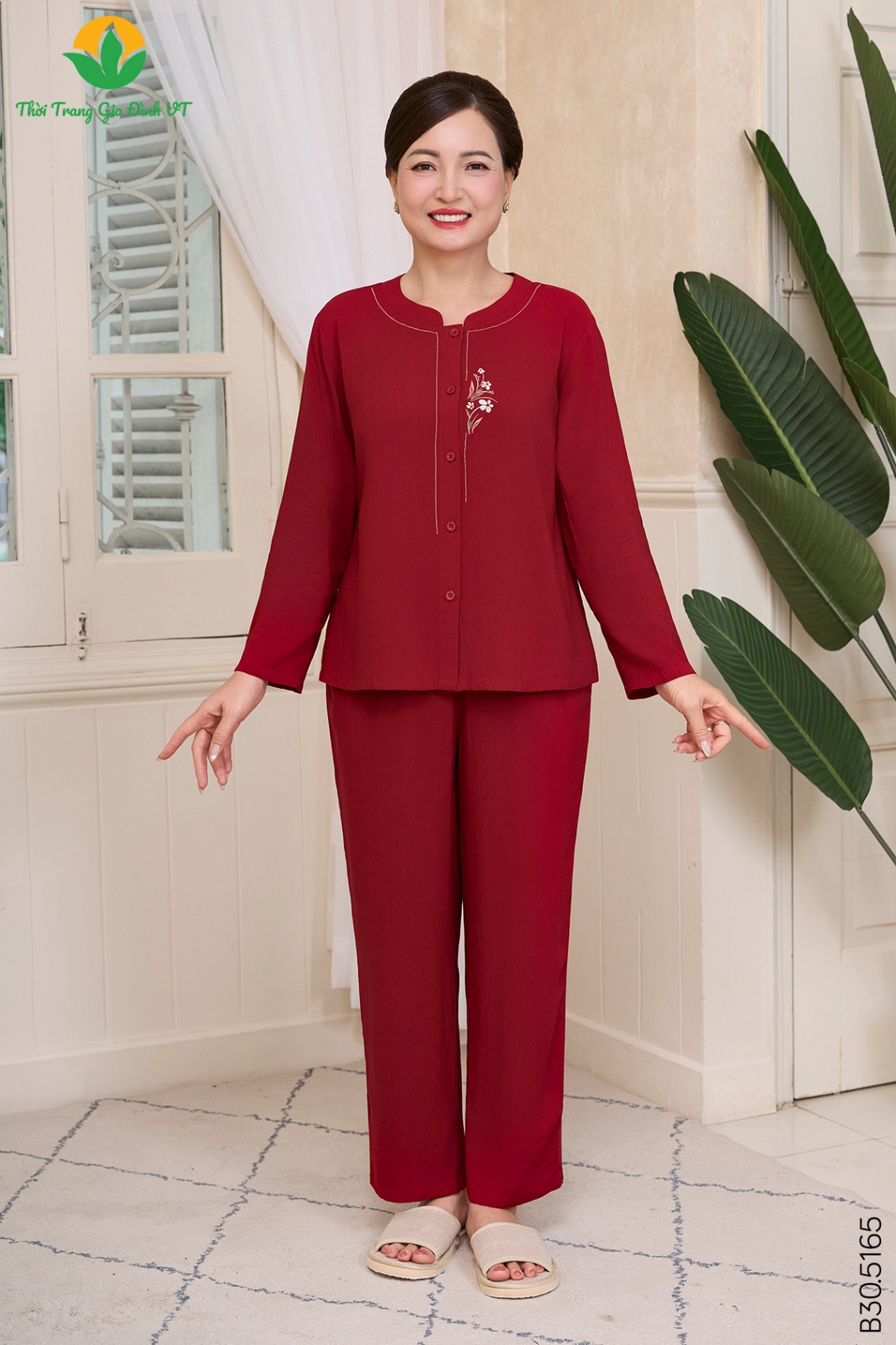 B30.5165.Bộ W QDADT RM - 2XL - Đỏ