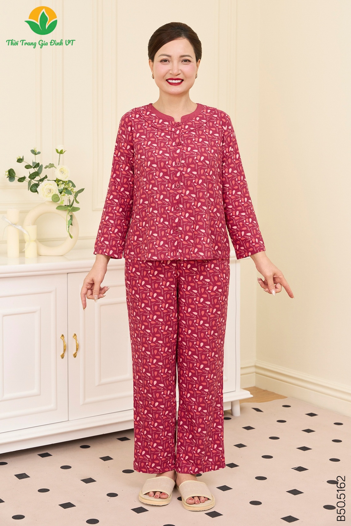 B50.5162.Bộ W QDADT CR - L - Đỏ Tím