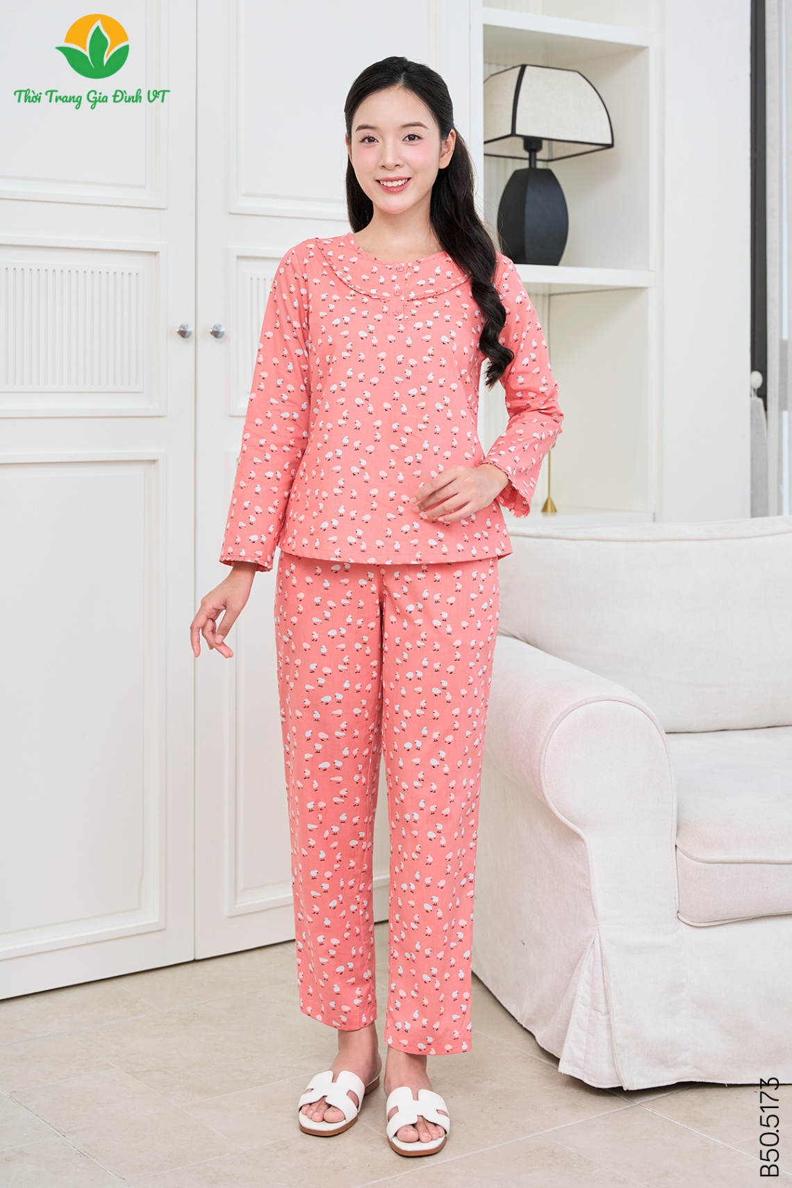 B50.5173.Bộ W QDADT CH - M - Hồng cam