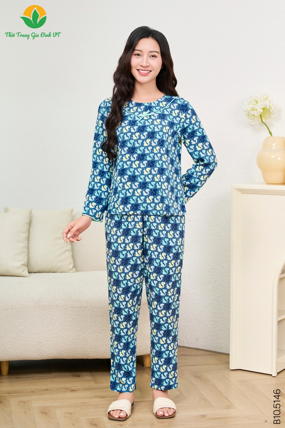 B10.5146.Bộ W QDADT RH - M - Xanh Đậm