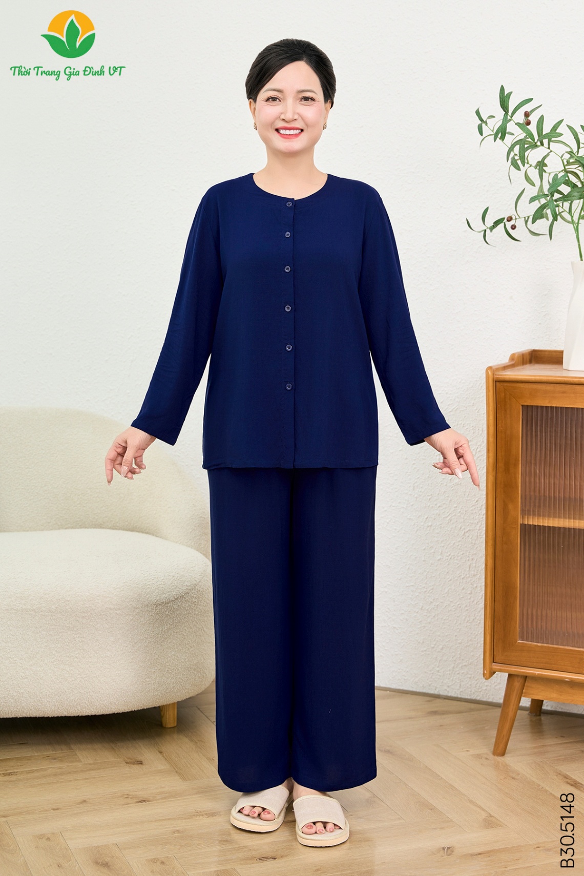 B30.5148.Bộ W QDADT RM - M - Xanh Than