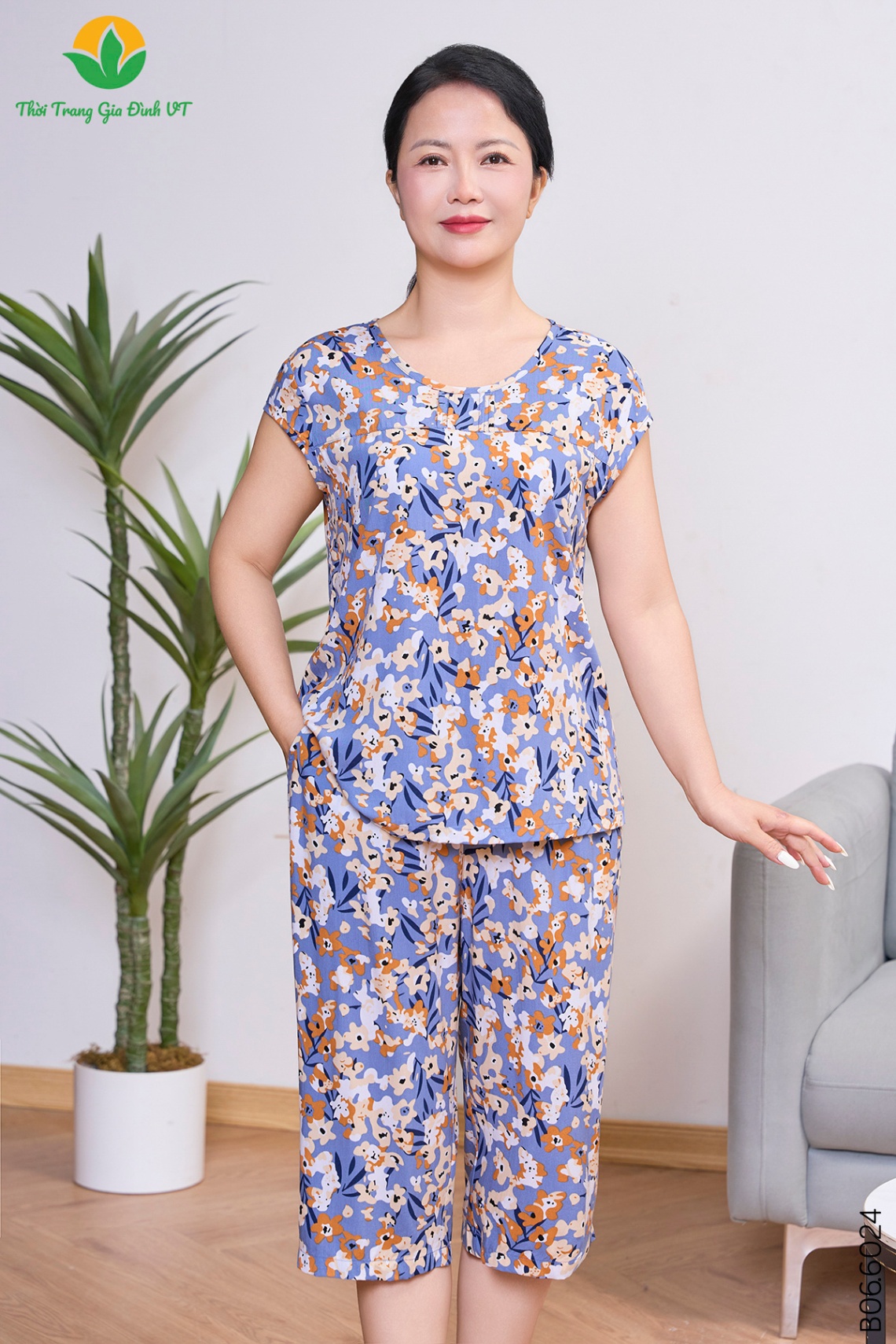 B06.6024. Bộ W QLACT RH - M - Xanh xám
