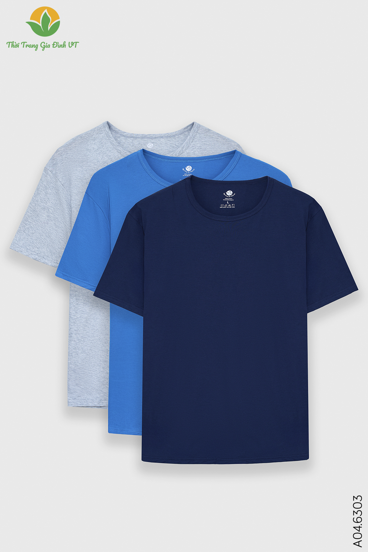 A04.6303. Áo cotton dệt kim nam cộc tay
