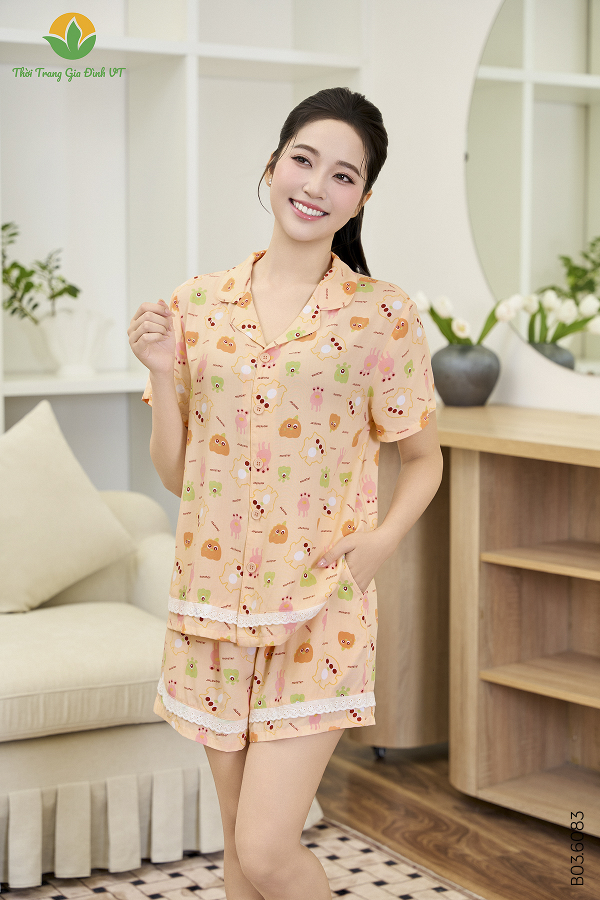 B03.6083.Bộ W QĐACT RH - 2XL - Cam Nhạt