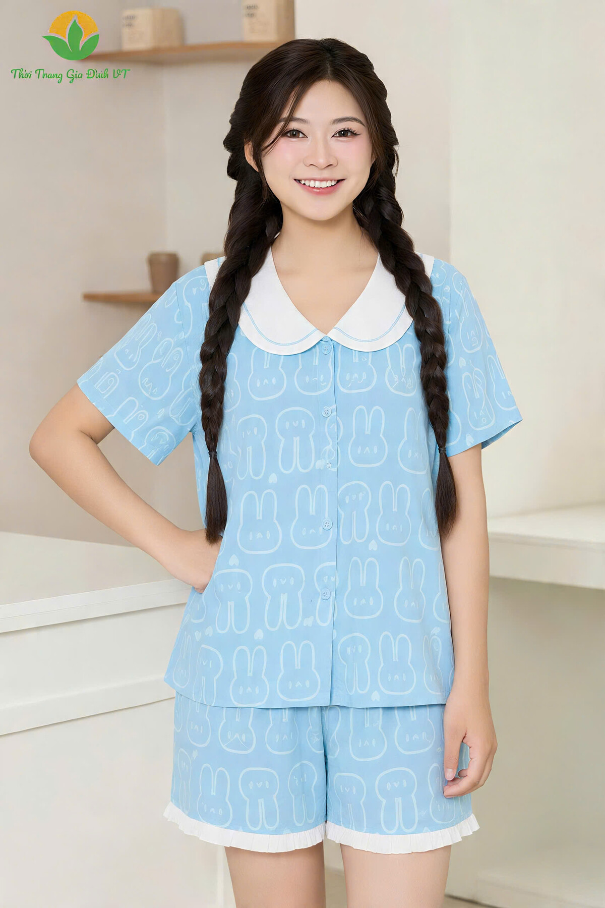 B03.6128. Bộ W QĐACT RH - L - Xanh biển