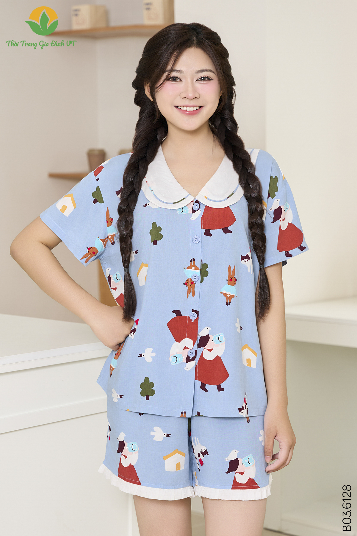 B03.6128.Bộ W QĐACT RH - M - Xanh