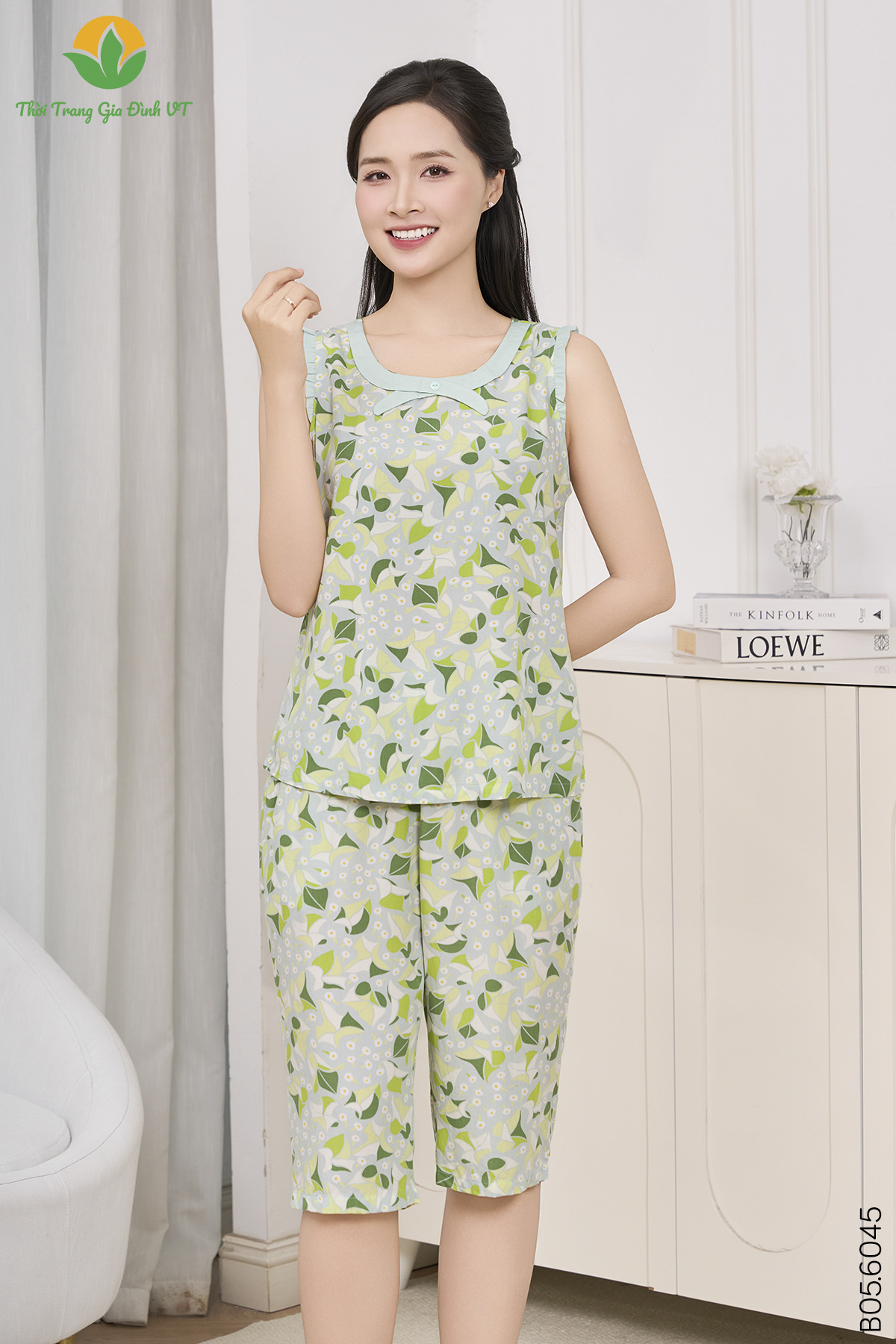 B05.6045.Bộ W QLASN RH - M - Xanh Lá