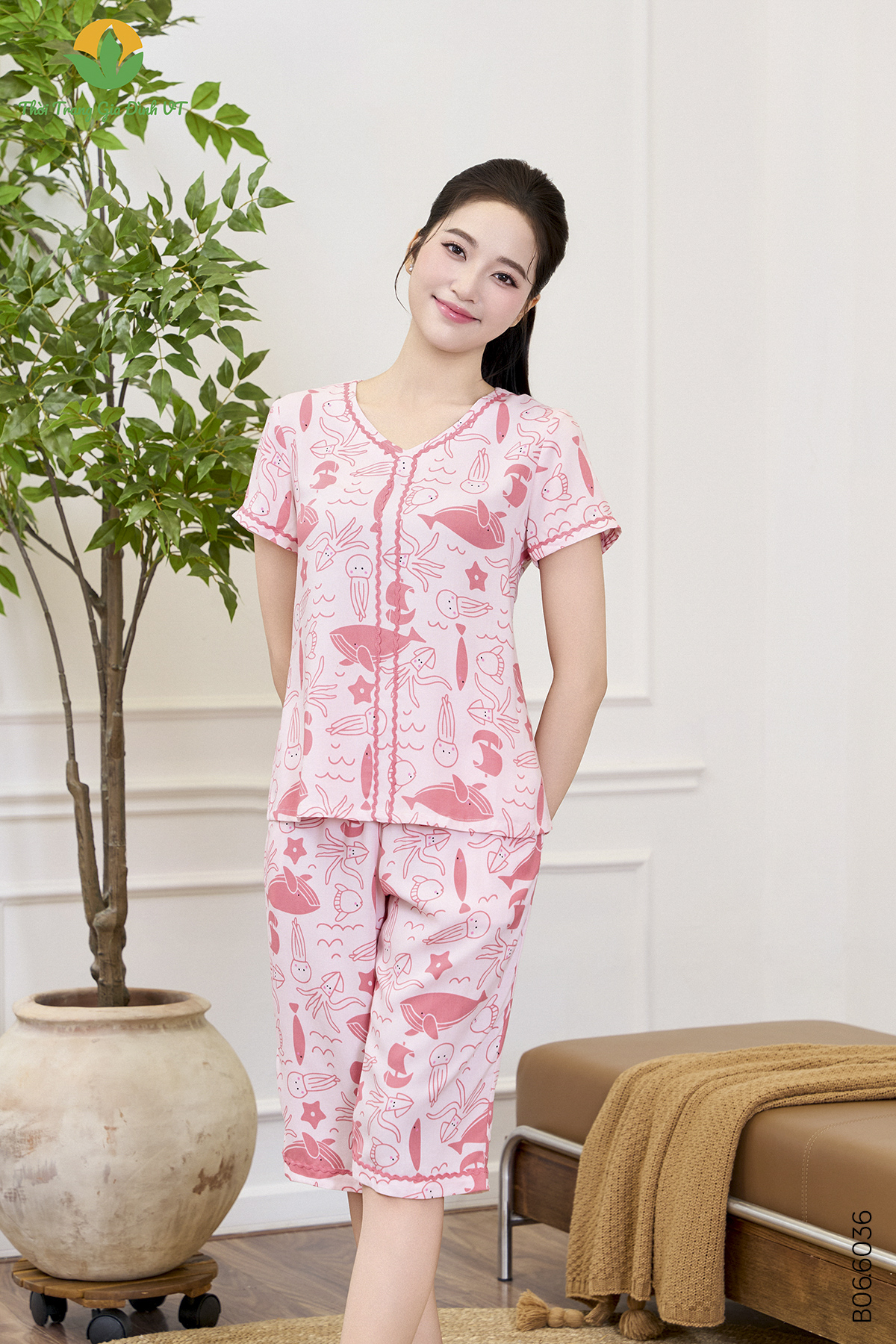 B06.6036.Bộ W QLACT RH - M - Hồng nhạt