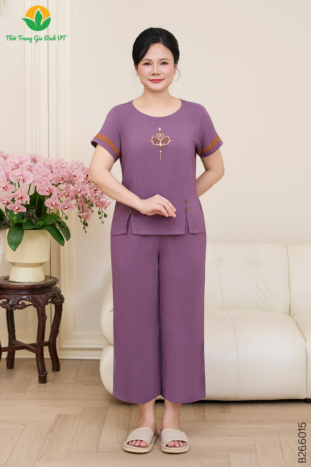 B26.6015.Bộ W QLACT RM - 2XL - Ruốc tím
