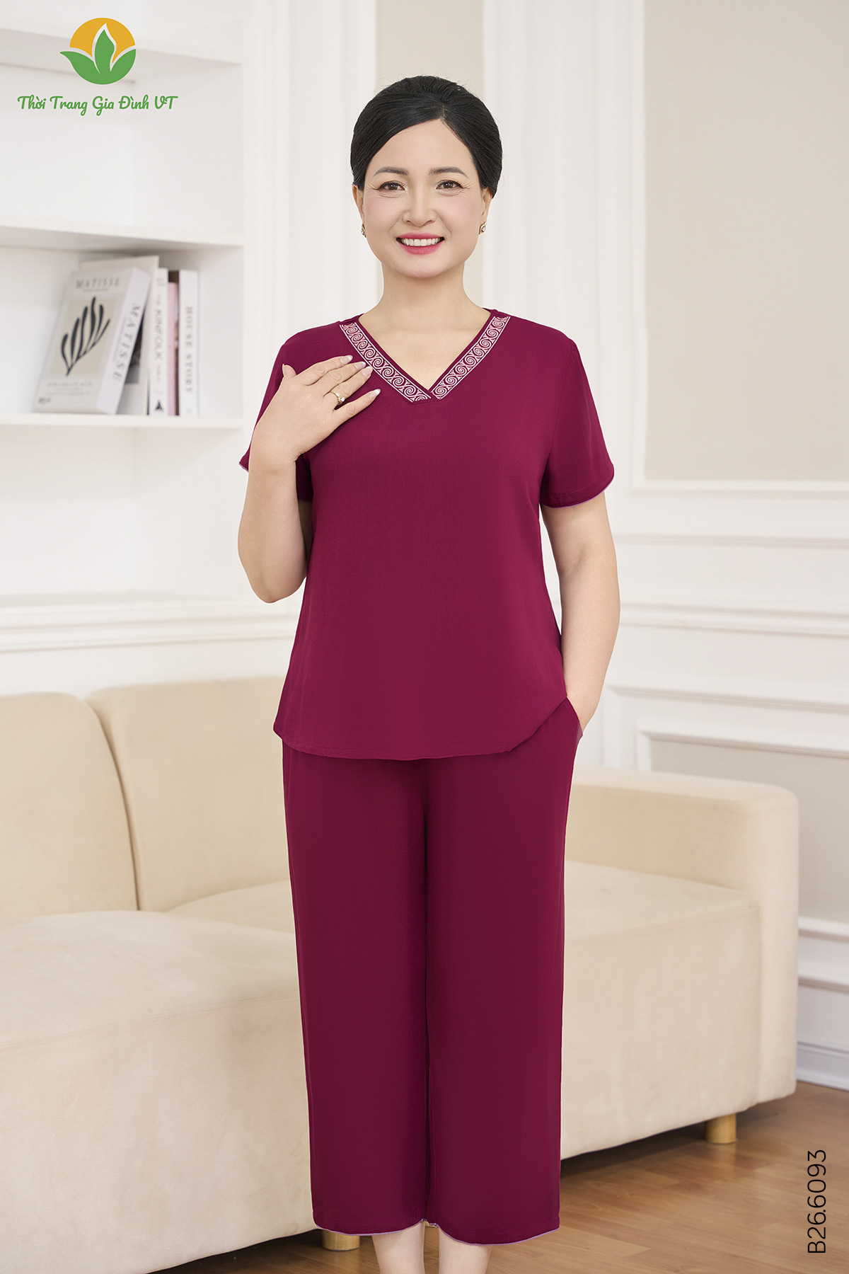 B26.6093.Bộ W QLACT RM - M - Đỏ Tím