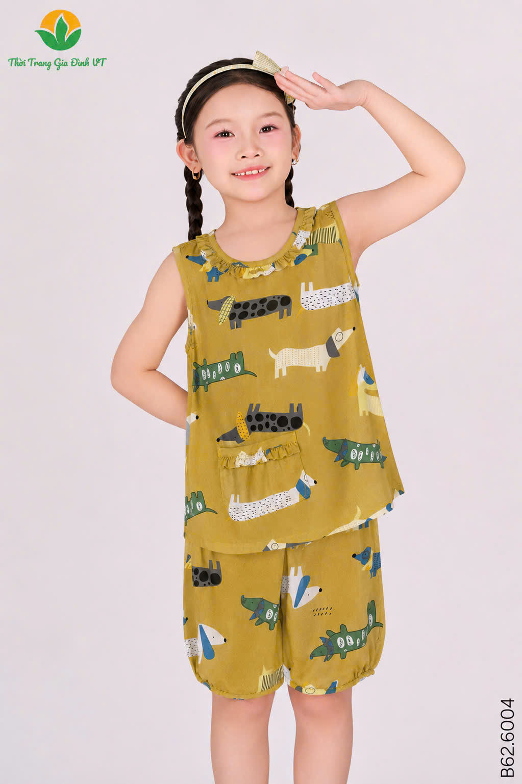 B62.6004.Bộ G QĐASN RH - 2-3 - Vàng Đậm