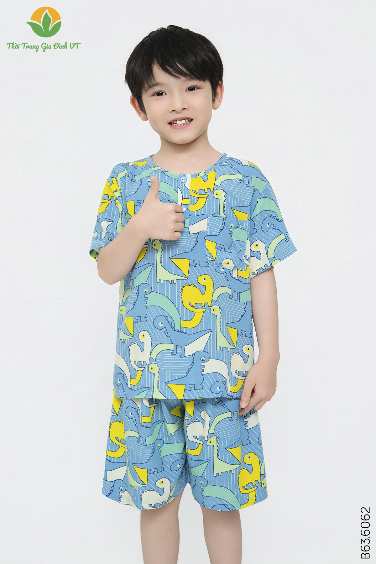 B63.6002.Bộ B QĐACT RH - 2-3 - Xanh đá