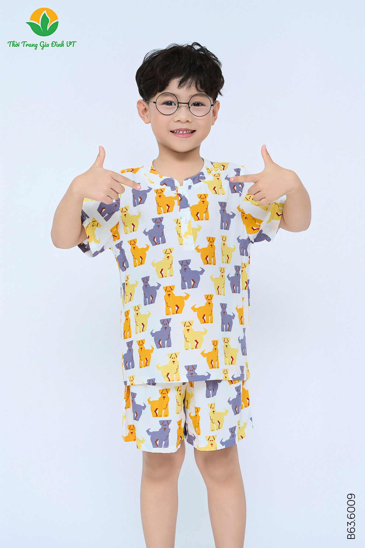 B63.6009. Bộ B QĐACT RH - 2-3 - Vàng xám