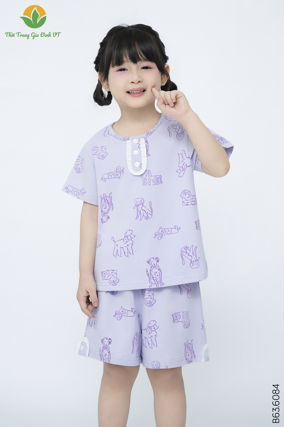 B63.6084.Bộ G QĐACT DH - 2-3 - Tím