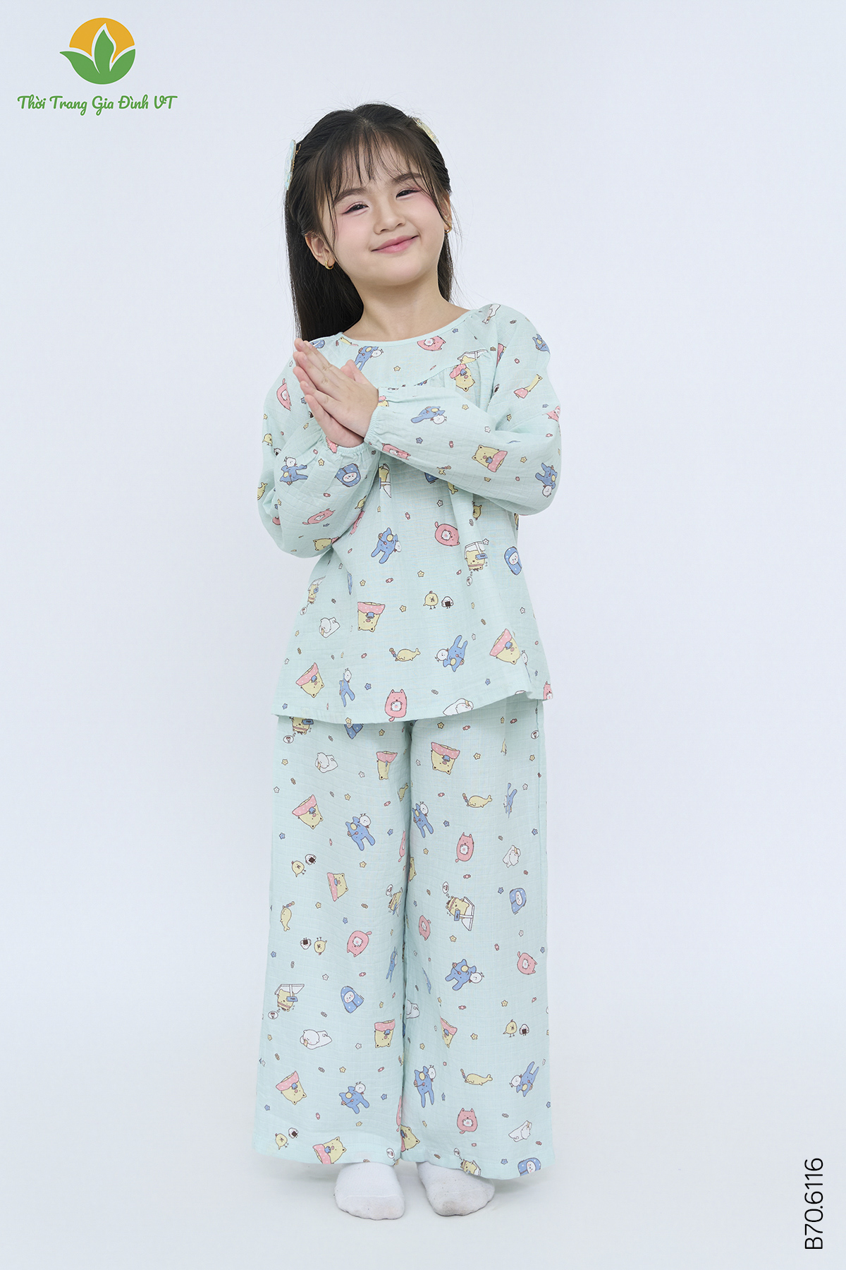 B70.6116.Bộ G QDADT CH - 2-3 - Xanh Ngọc