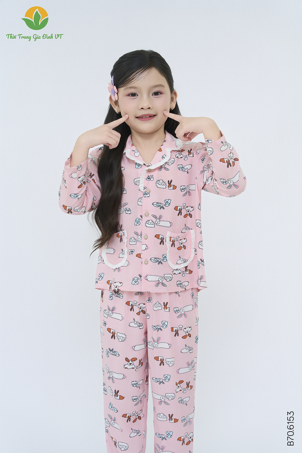 B70.6153.Bộ G QDADT RH - 2-3 - Hồng nhạt