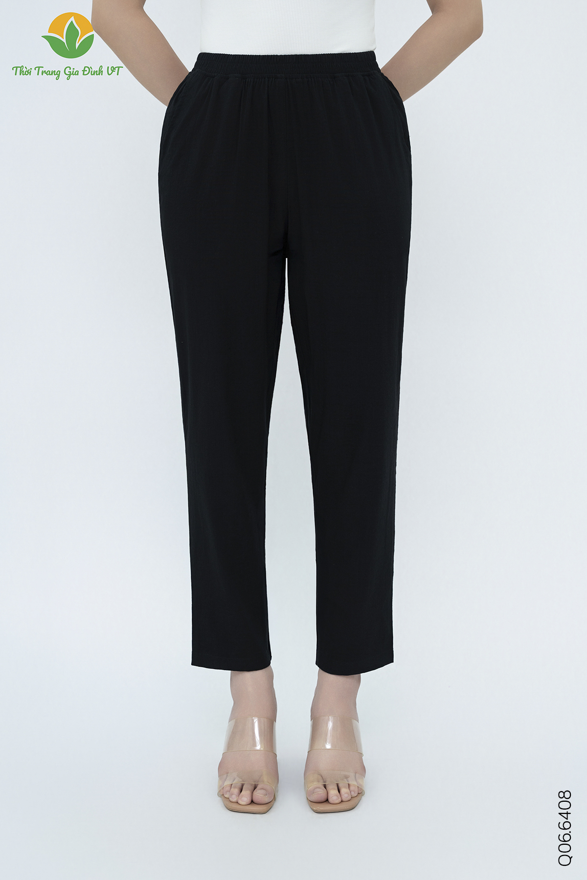 Q06.6408.Quần dài W Linen - 2XL - Đen