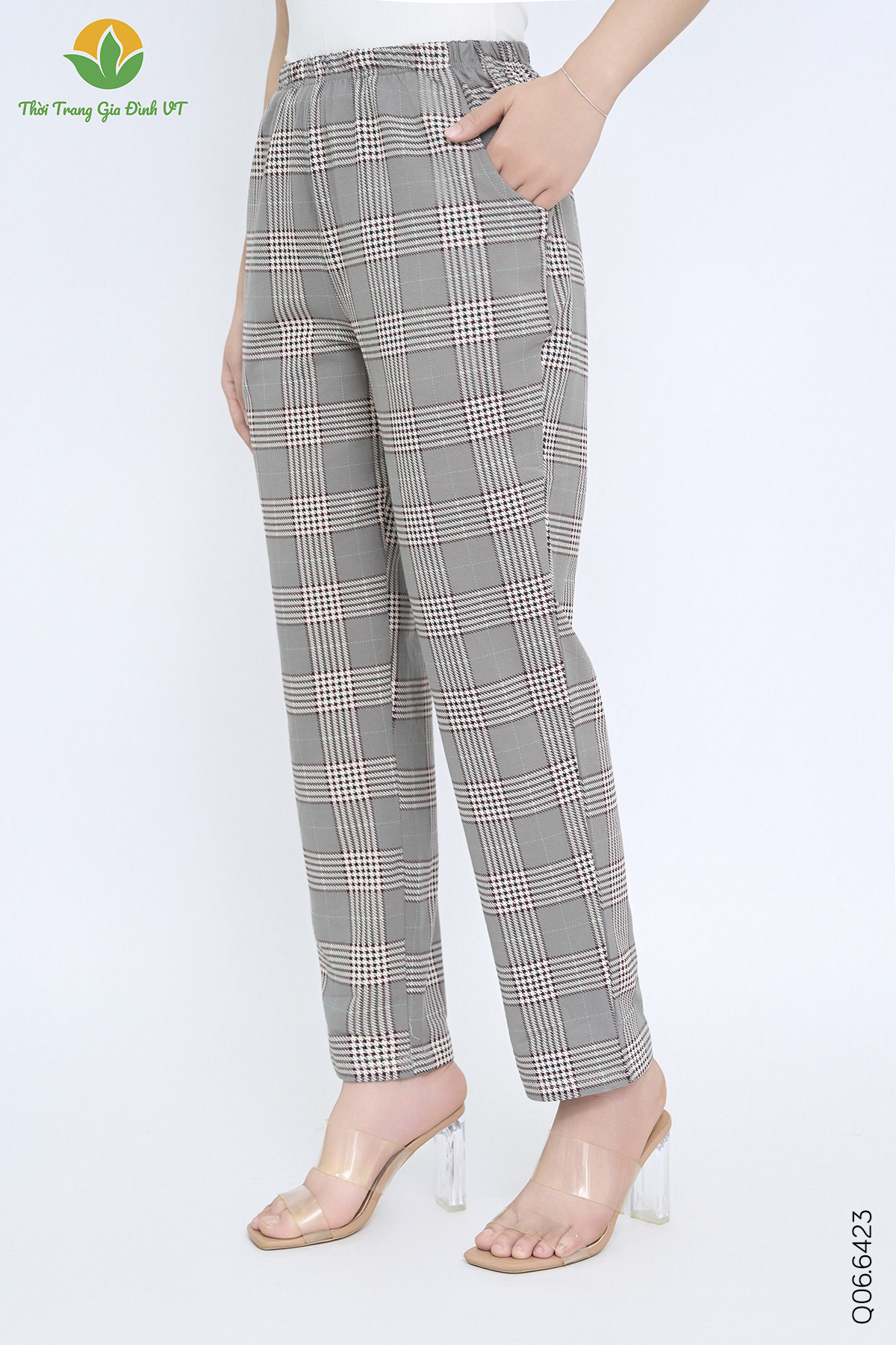 Q06.6423.Quần dài W DM - 2XL - Caro xám