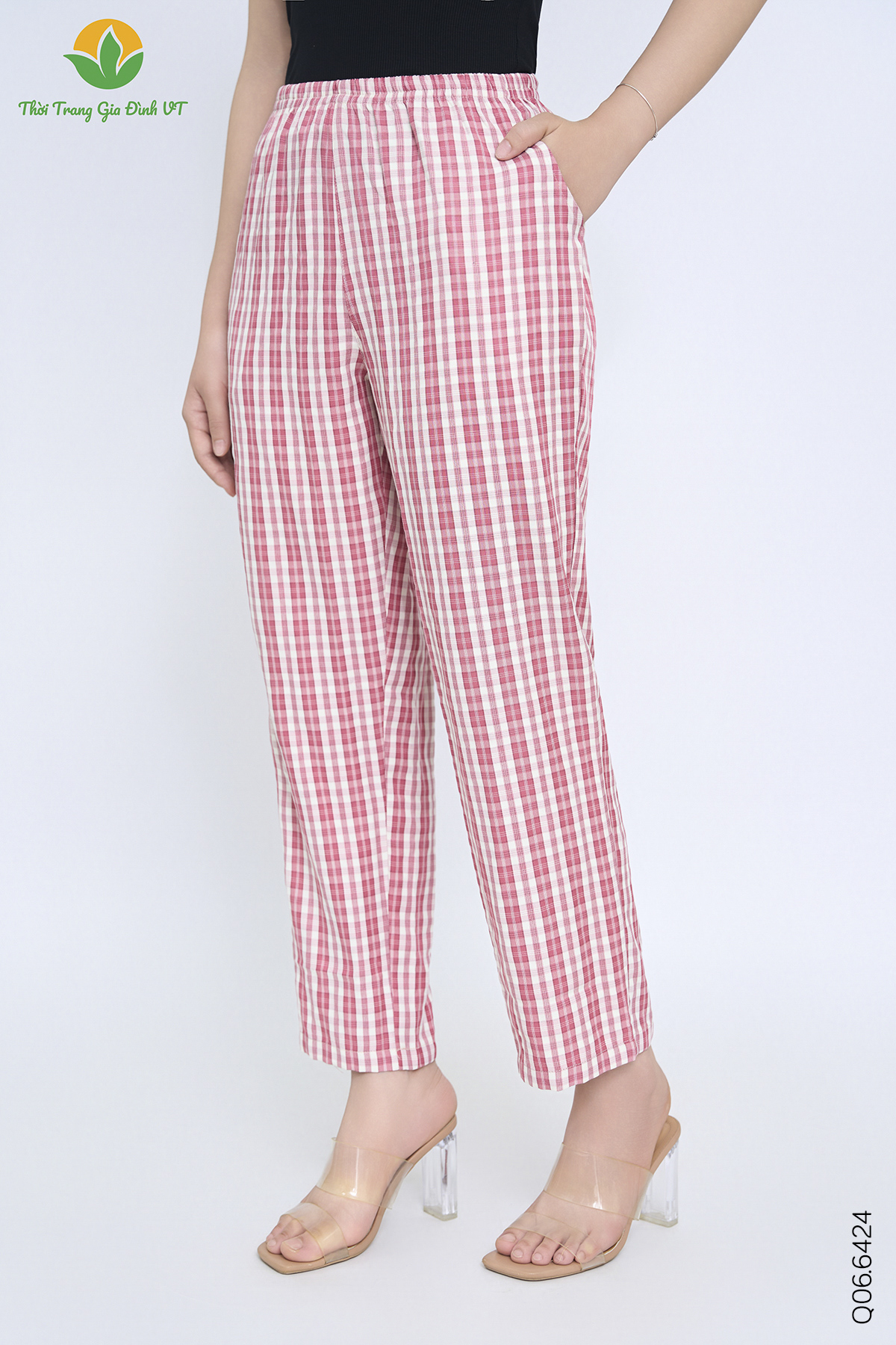 Q06.6424.Quần dài W TK - XL - Hồng đậm