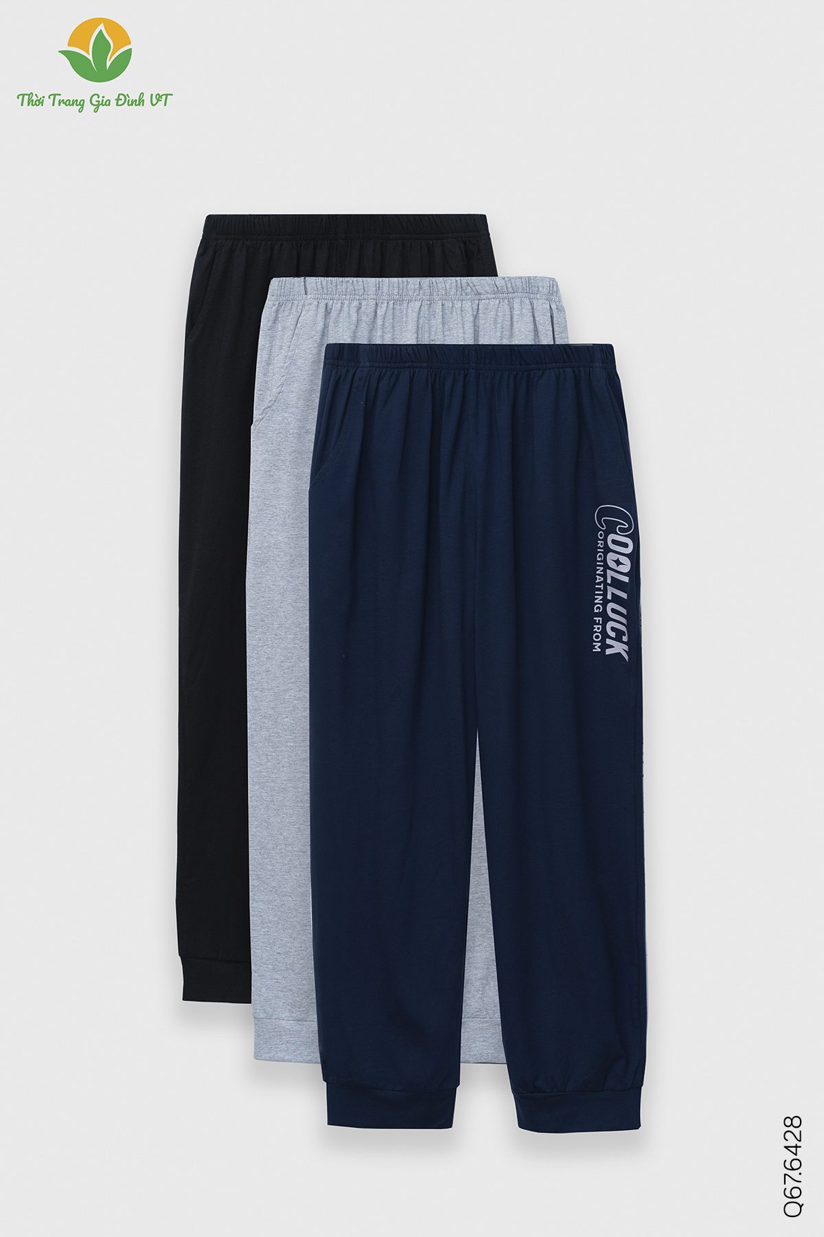 Q67.6428. Quần dài cotton dệt kim bigsize bé trai