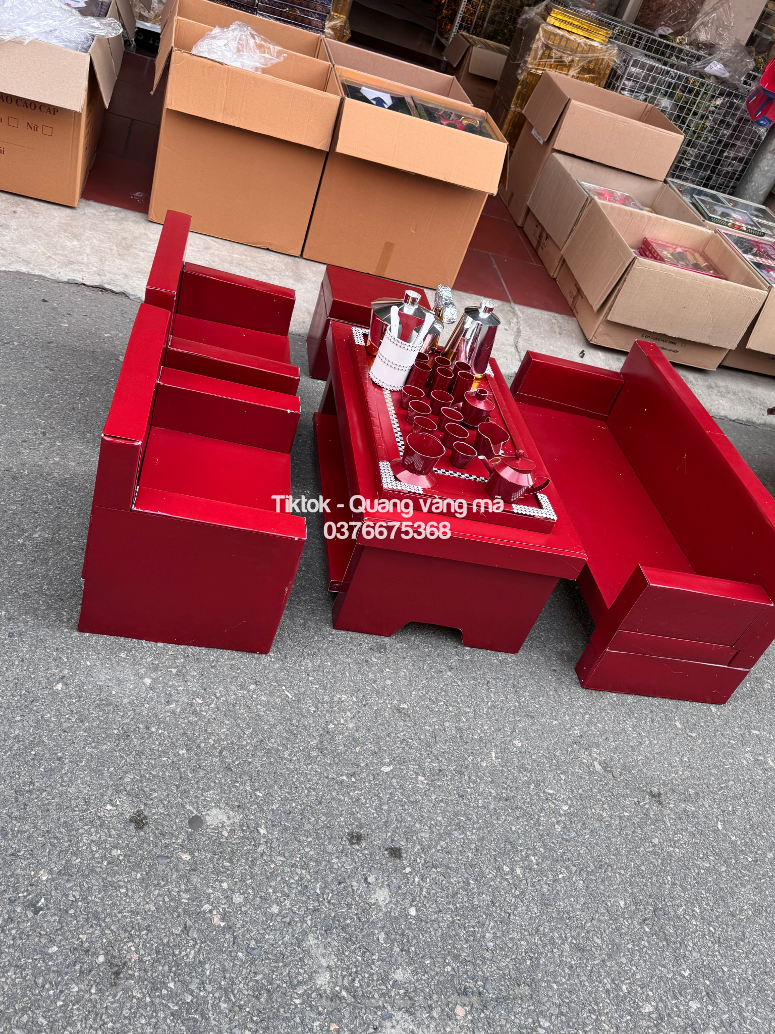 Bộ bàn ghế gỗ nguyên khối