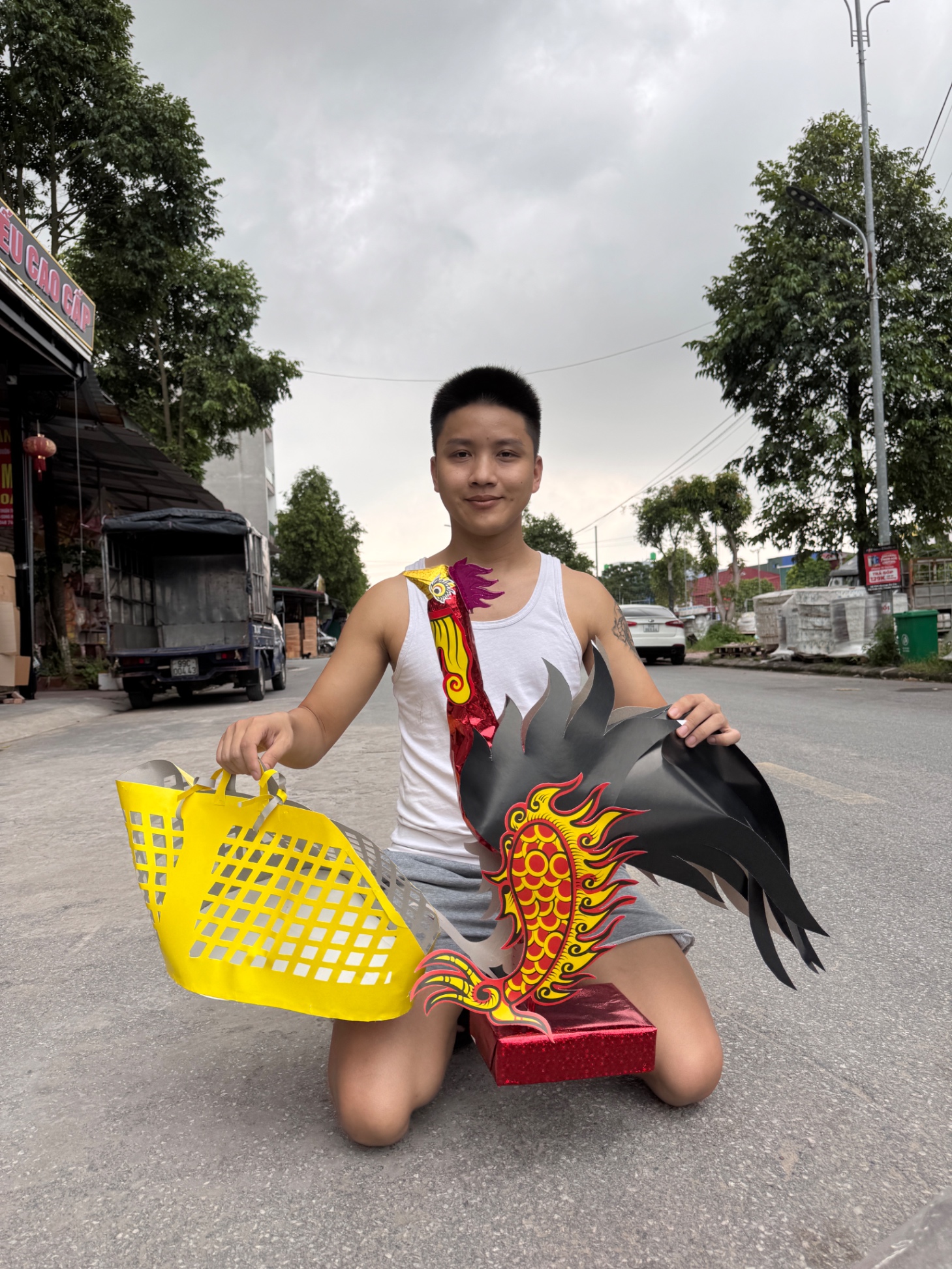 Gà chọi và túi