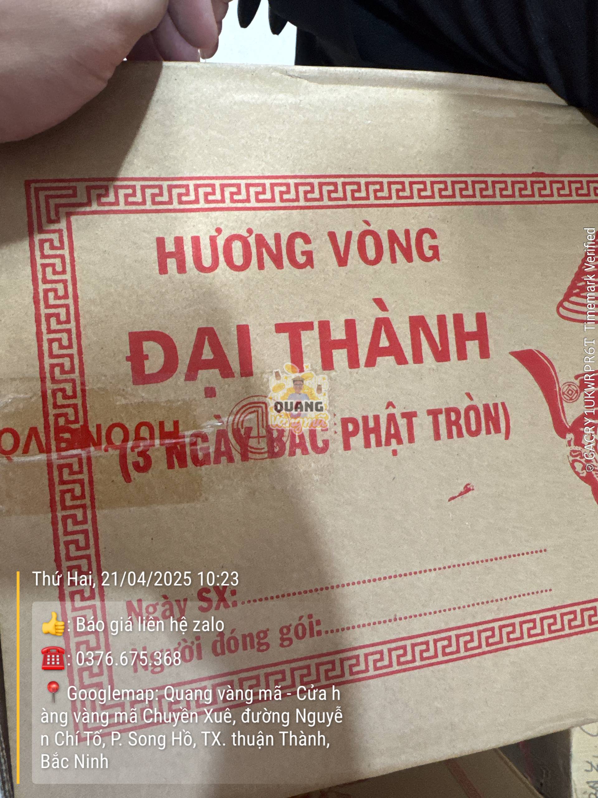 Hương vòng đại thành 1 ngày và 3 ngày qvm520