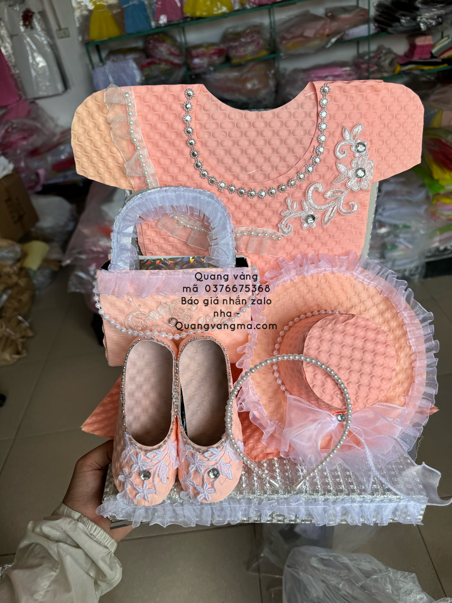 Lẵng cô bé yêu màu hồng em bé