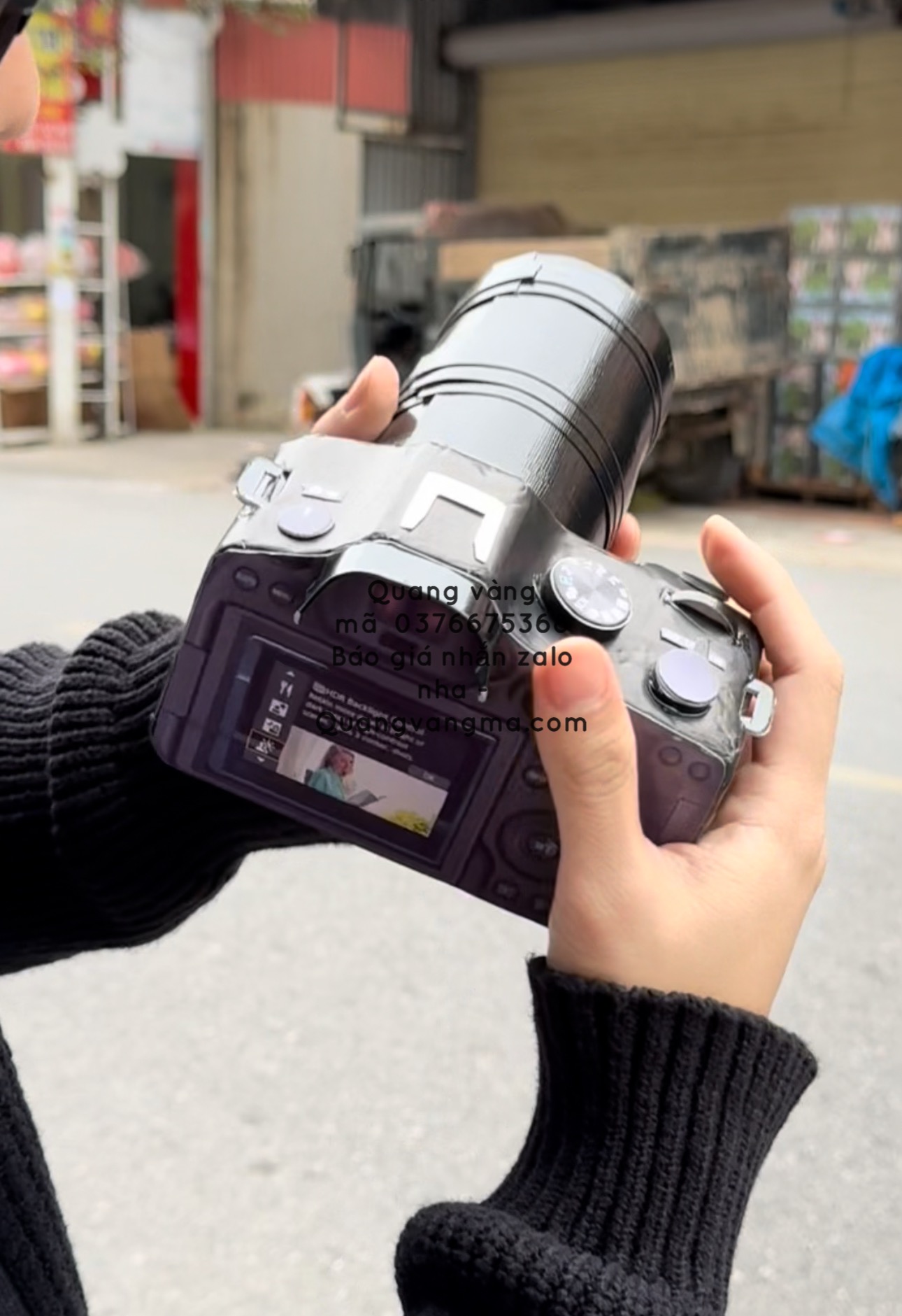 Máy ảnh canon tháo được ống kinh