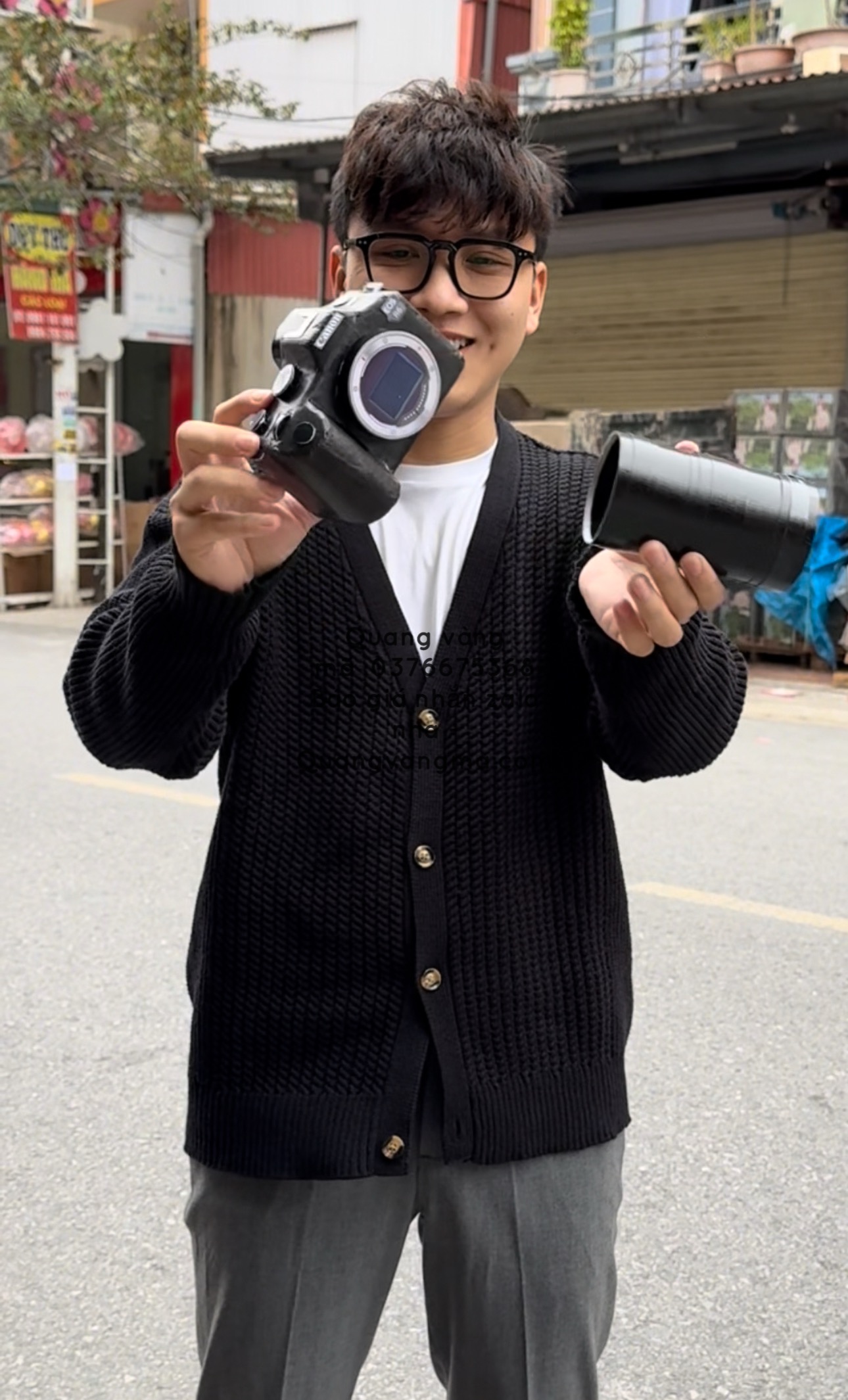 Máy ảnh canon tháo được ống kinh