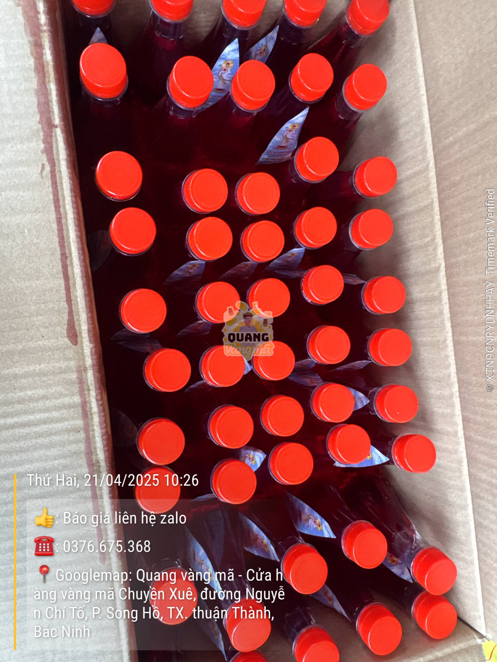 Nước ngũ vị hương cam lồ 1t 50chai qvm95