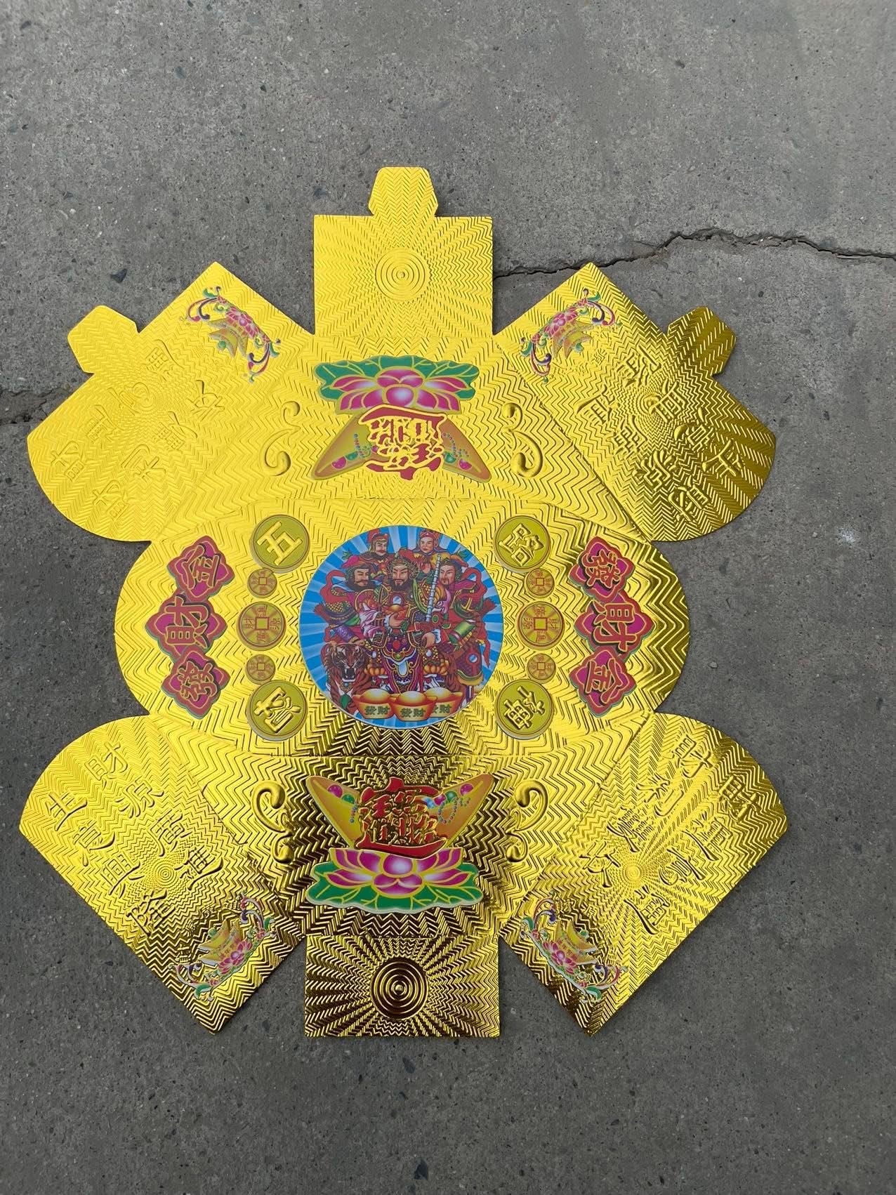 Phôi vàng thuyền ngũ sắc màu + Bé thành phẩm dài 9 x rộng 5 x cao 6cm + To thành phẩm : 16 x 8 x cao 9cm