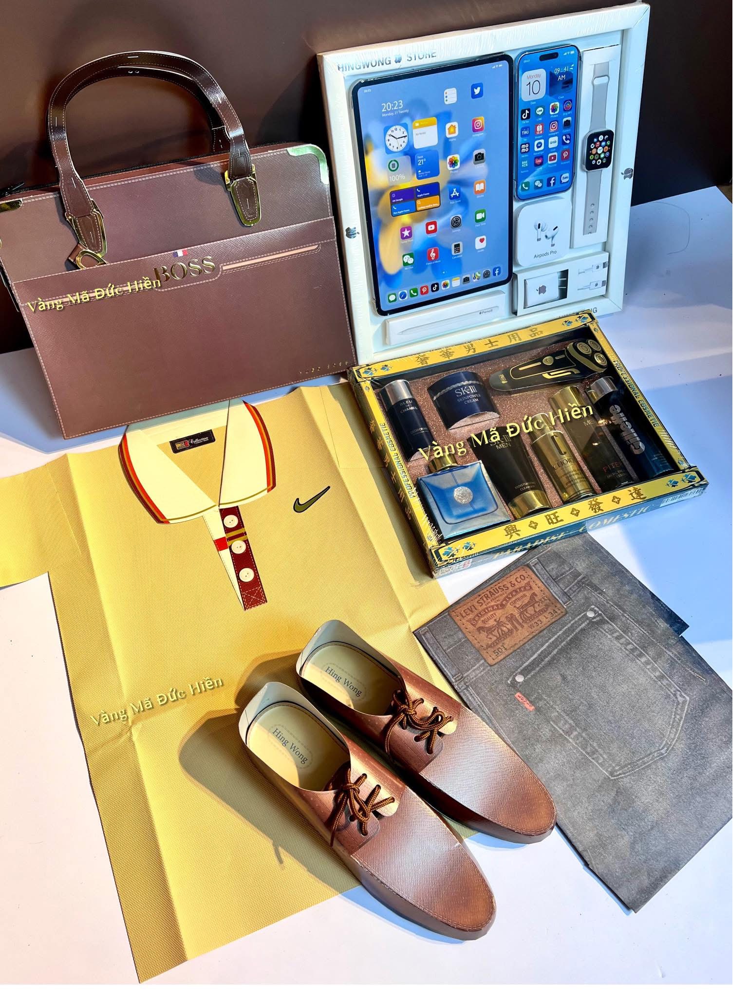 Set nam trẻ polo quần bò