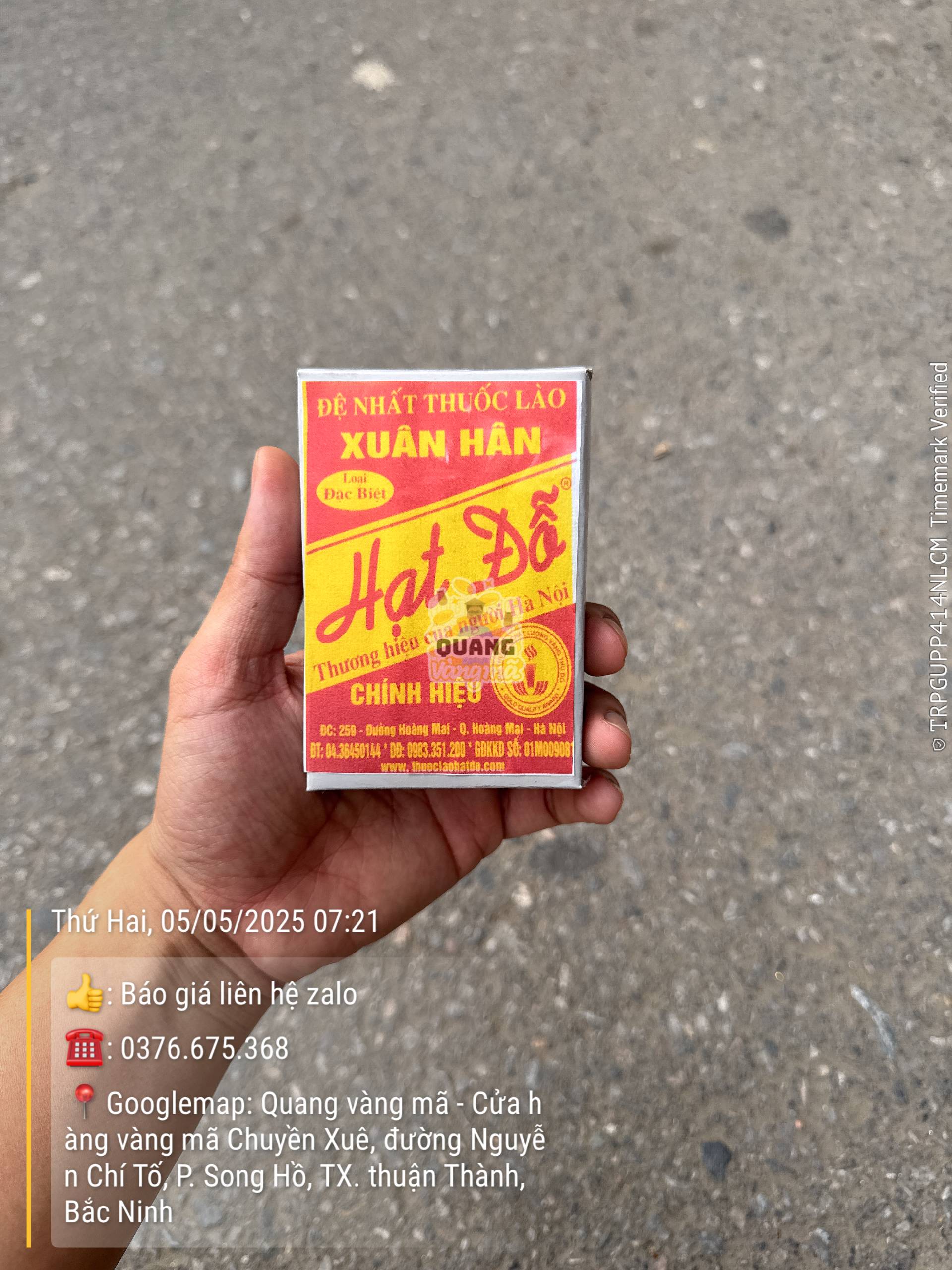 Thuốc lào hạt đỗ cơ trầu ống nhổ