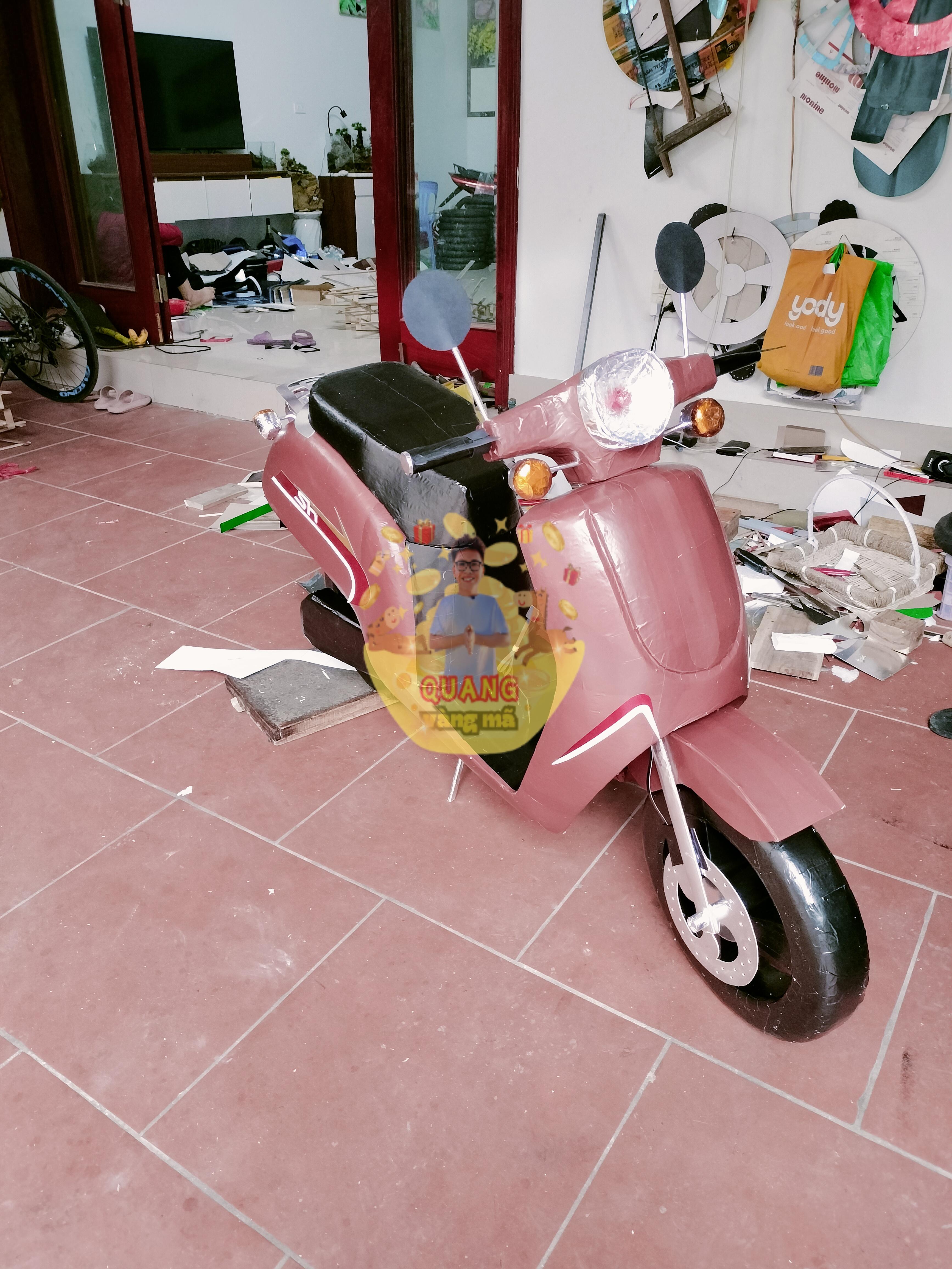 XE VESPA HỒNG ĐỎ