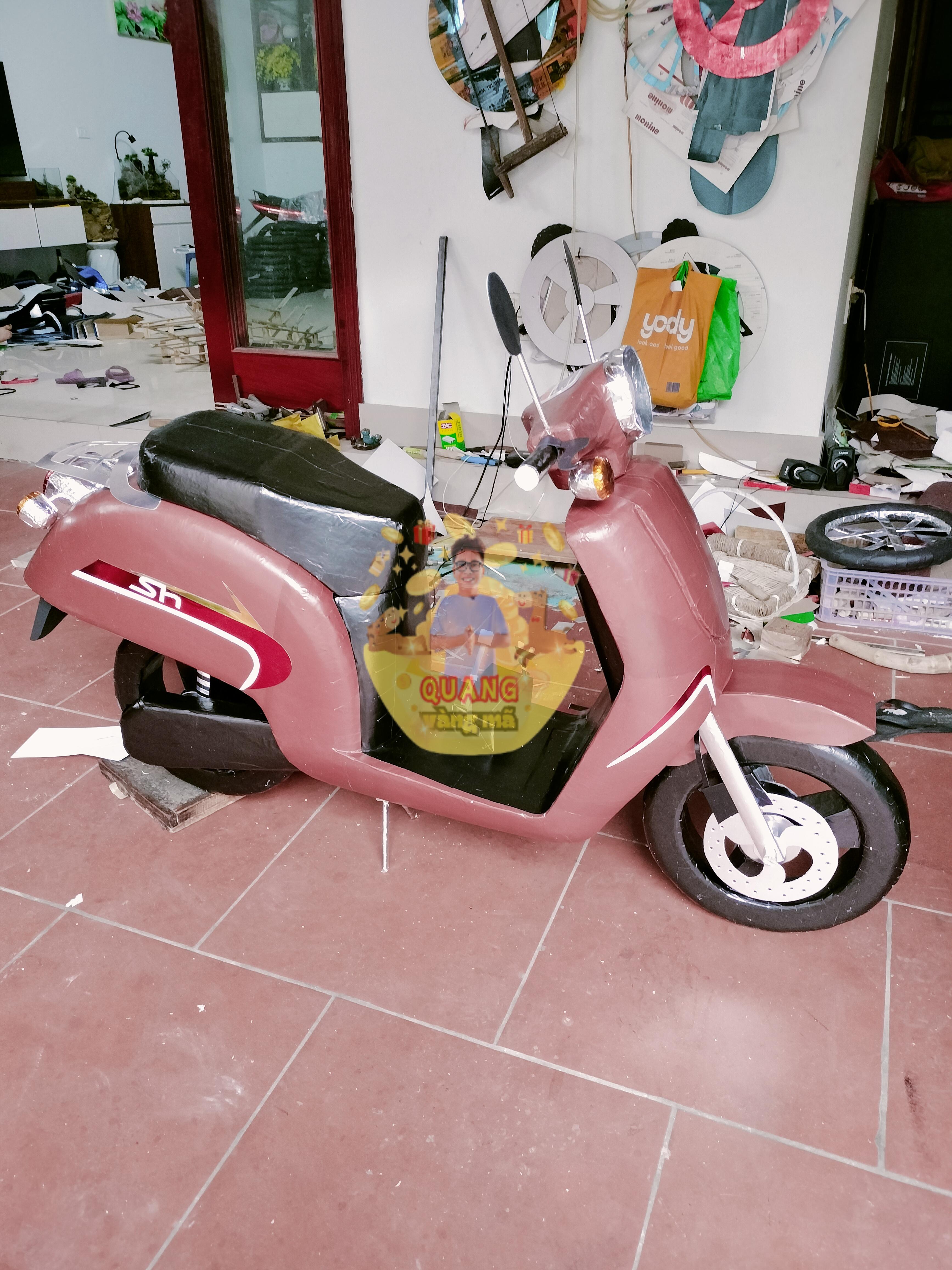 XE VESPA HỒNG ĐỎ