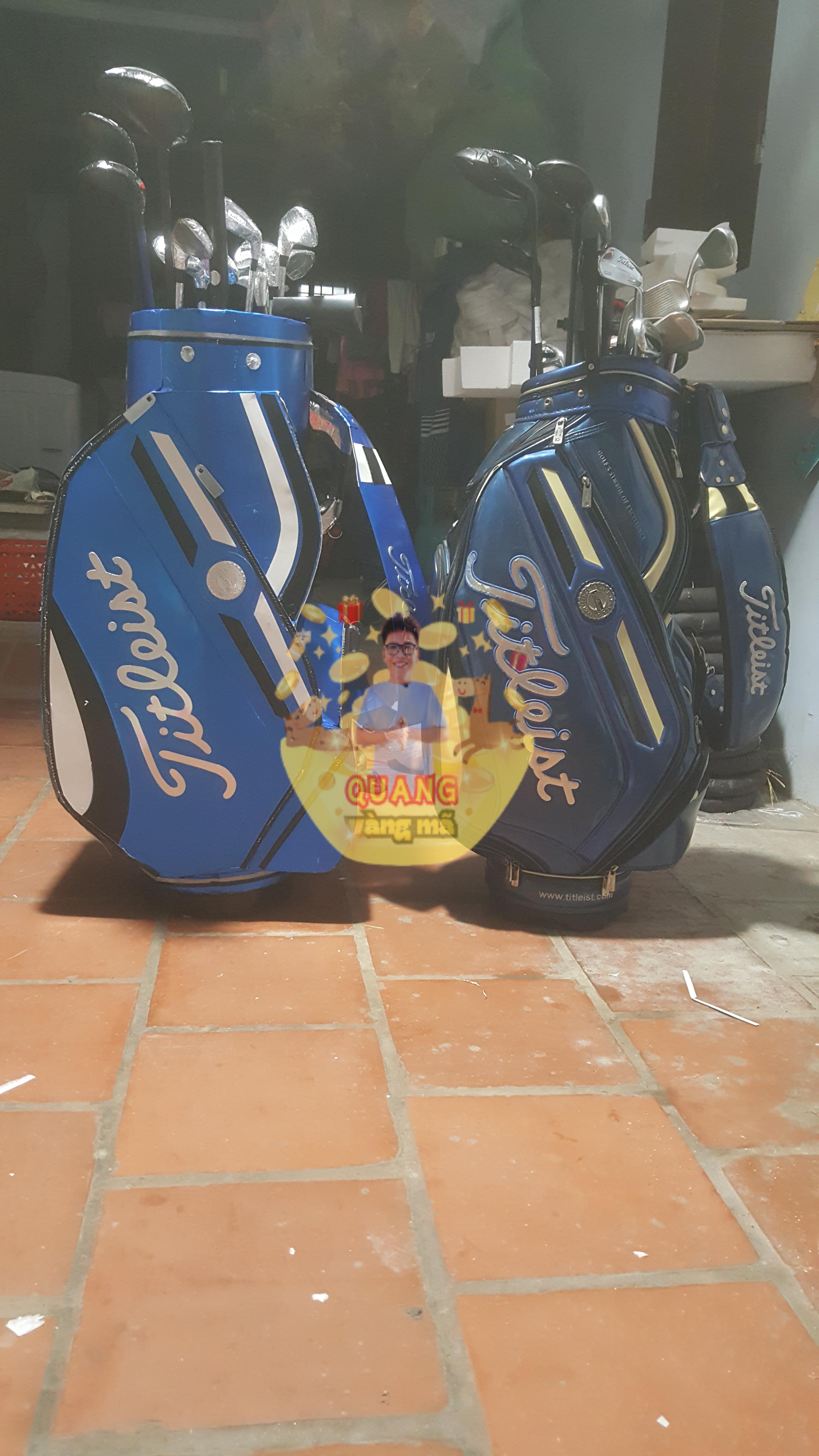 bộ gậy golf màu xanh
