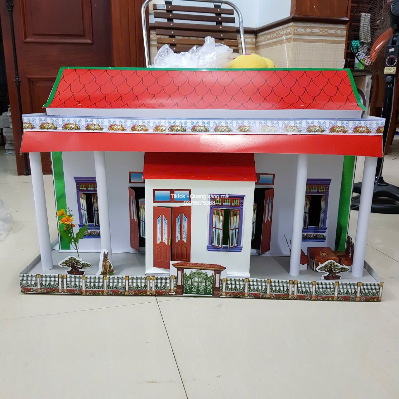 nhà 1 tầng nhà 3 gian nhà ẹp mua về tự dựng tiết kiệm vận chuyển