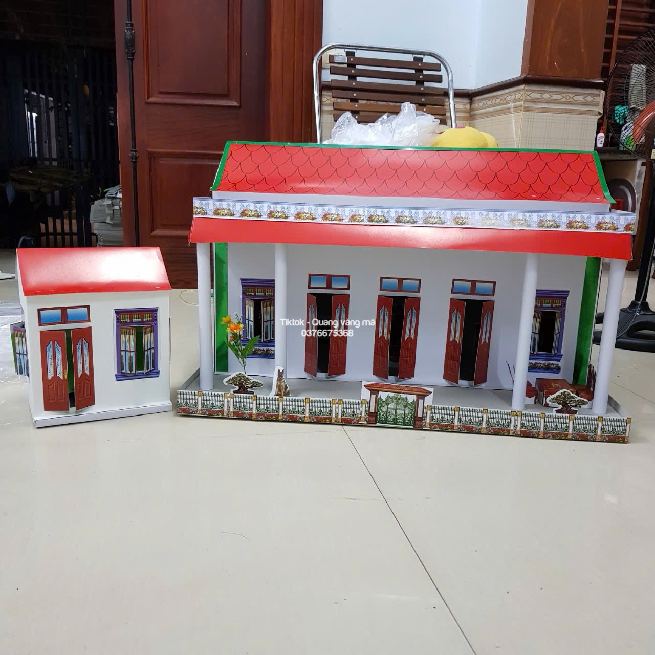 nhà 1 tầng nhà 3 gian nhà ẹp mua về tự dựng tiết kiệm vận chuyển