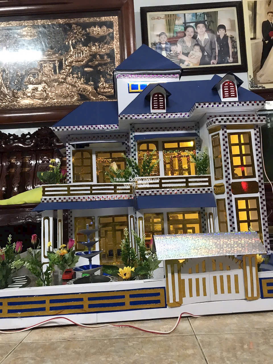nhà 3 tầng san vườn rộng rãi có bể bơi hồ cá công viên đầy đủ nội thất