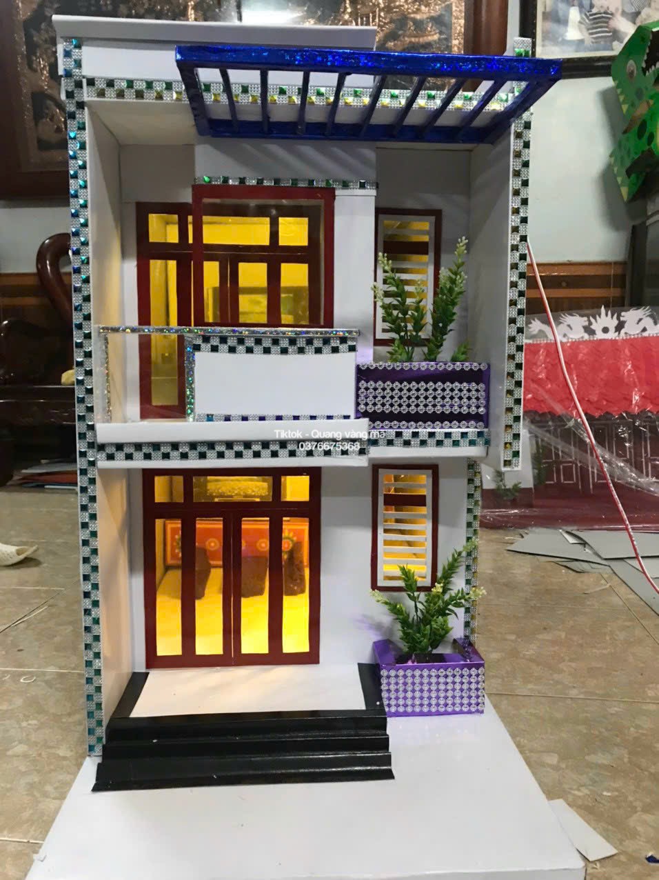nhà ống 2 tầng đầy đủ nội thất