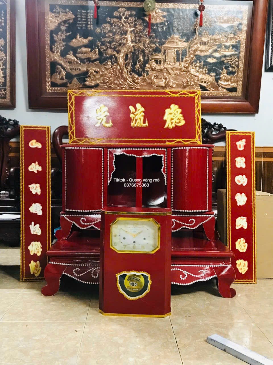 sập gụ tủ chè tranh câu đối phản tủ tường đồng hồ đồ gỗ hương sịn