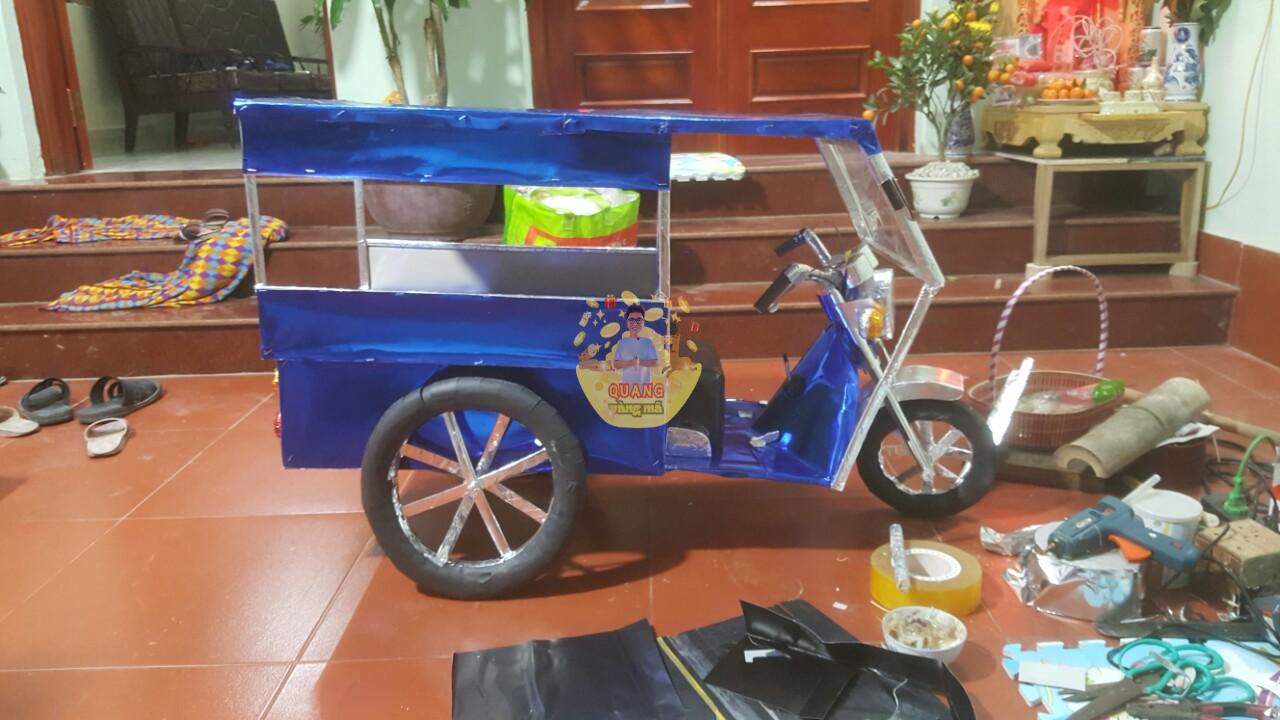 xe ba 3 bánh xanh