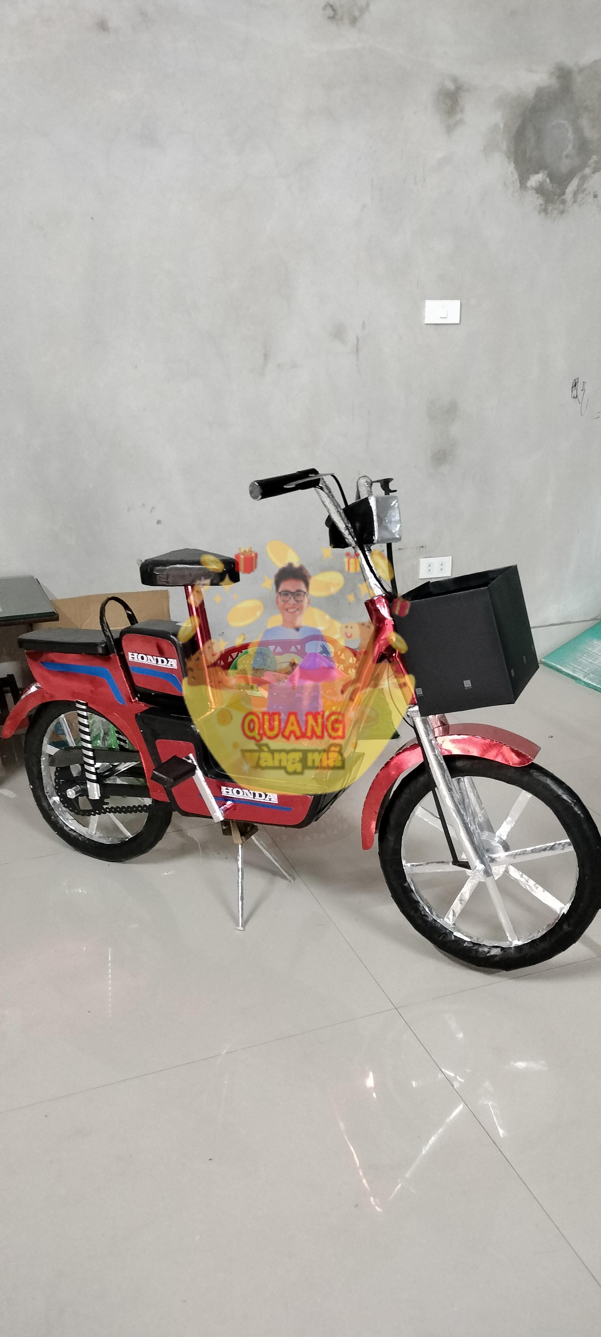 xe đạp điện honda màu đen đỏ