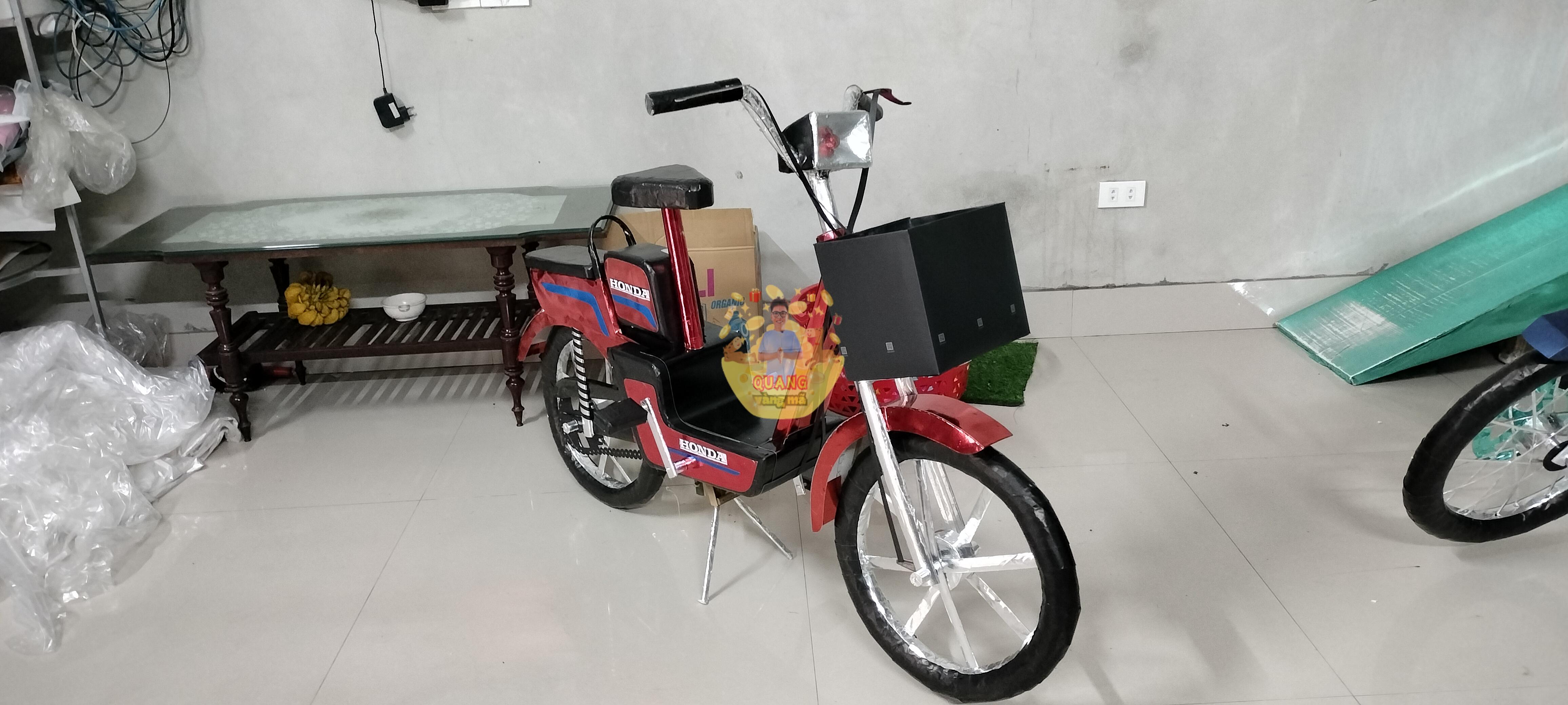 xe đạp điện honda màu đen đỏ